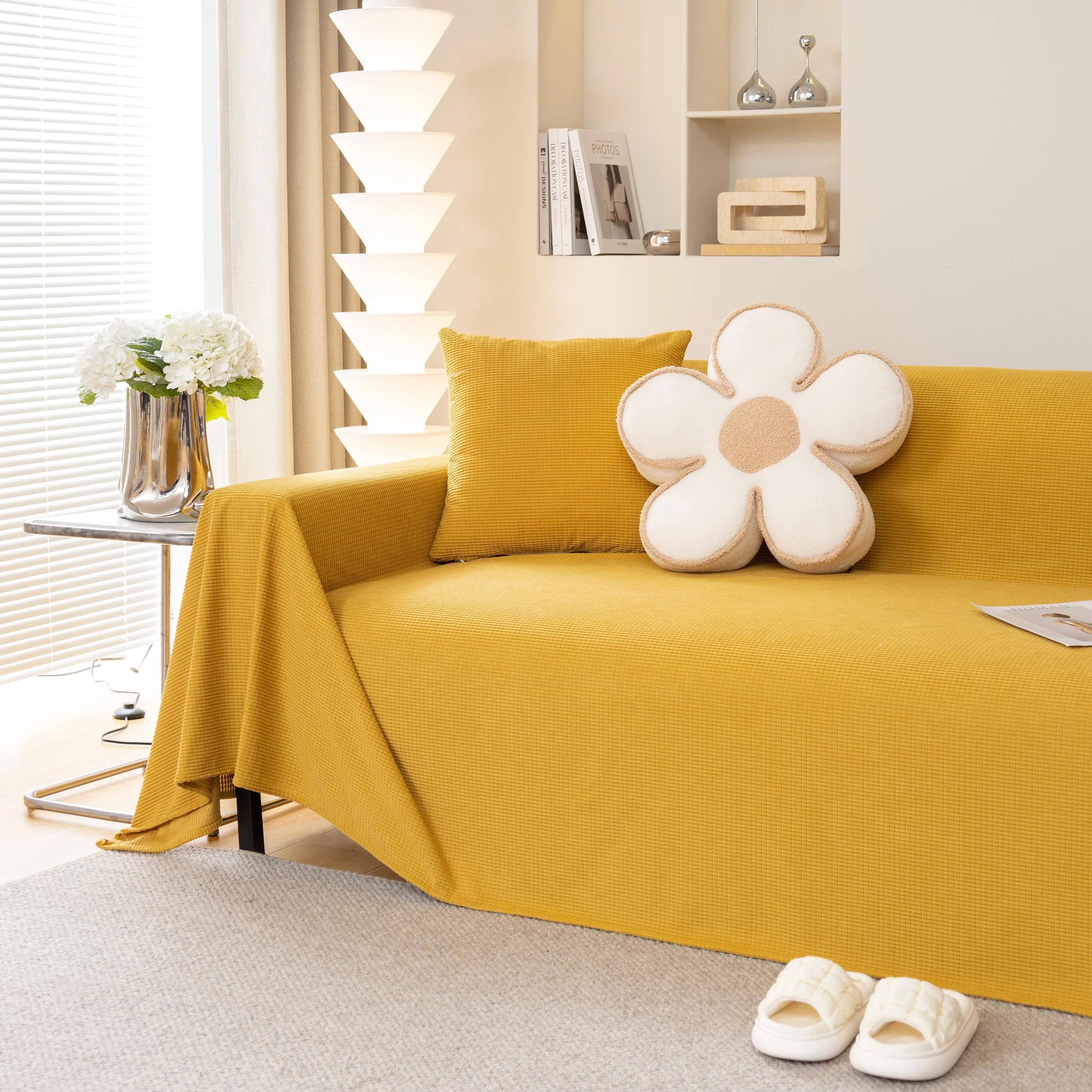 Waterproof Soft Cotton Plush Couch Cover Blanket, Extra Large Furniture Decoration Cover Sofa Slipcovers - Image 79