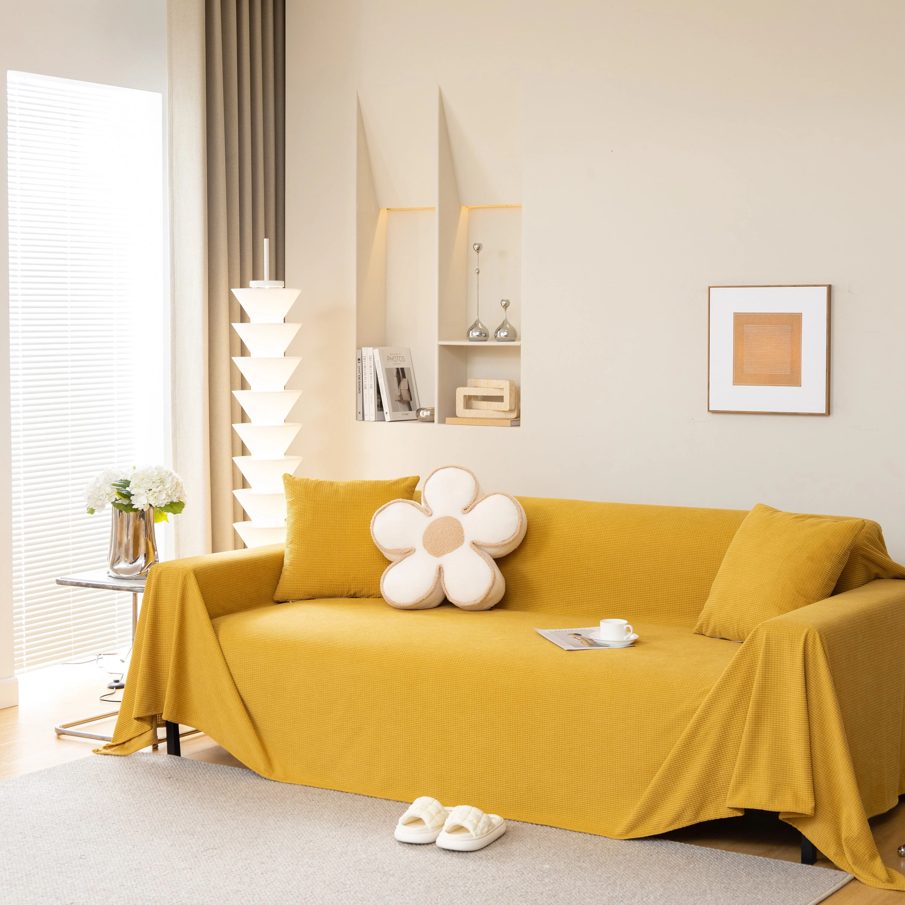 Waterproof Soft Cotton Plush Couch Cover Blanket, Extra Large Furniture Decoration Cover Sofa Slipcovers - Image 81