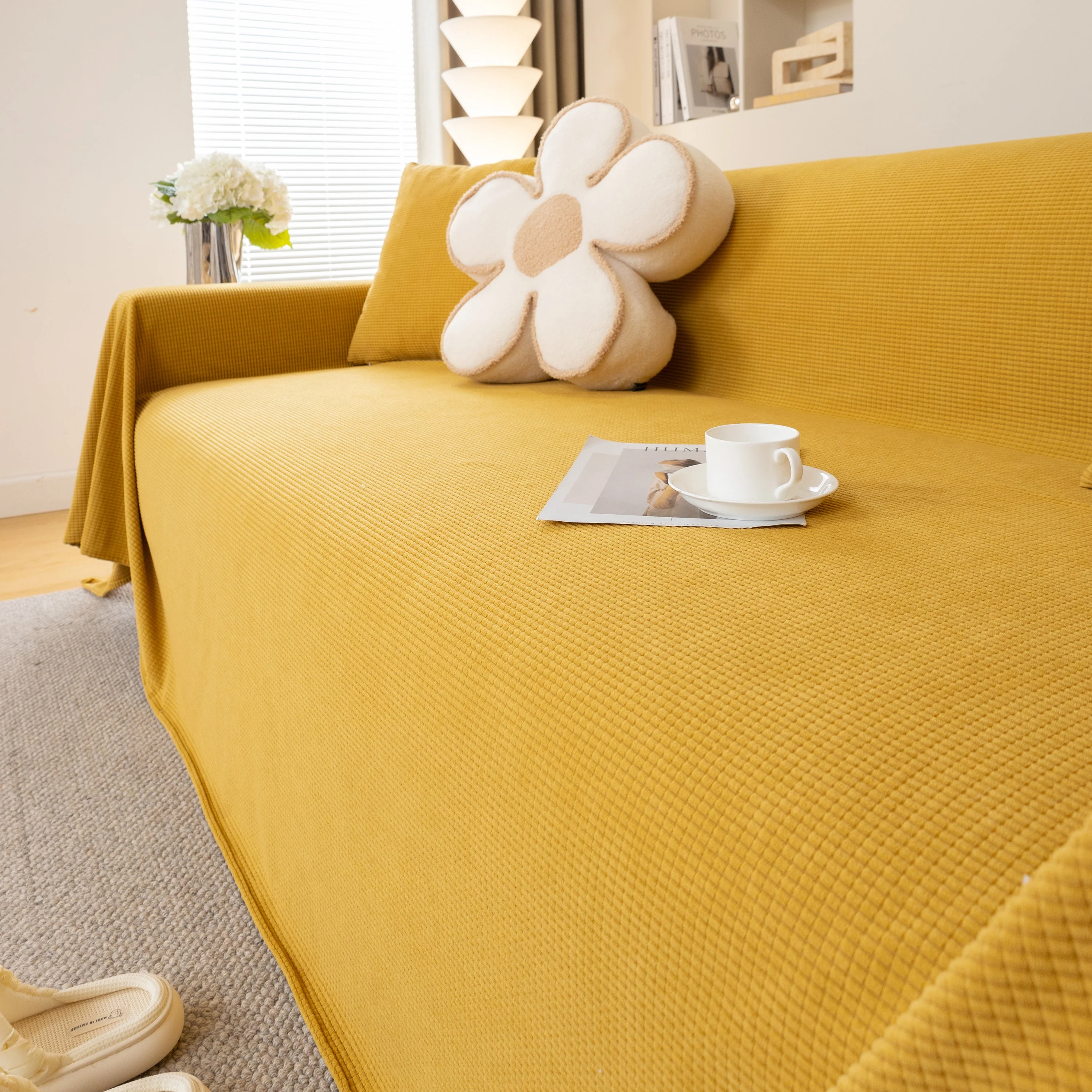 Waterproof Soft Cotton Plush Couch Cover Blanket, Extra Large Furniture Decoration Cover Sofa Slipcovers - Image 87