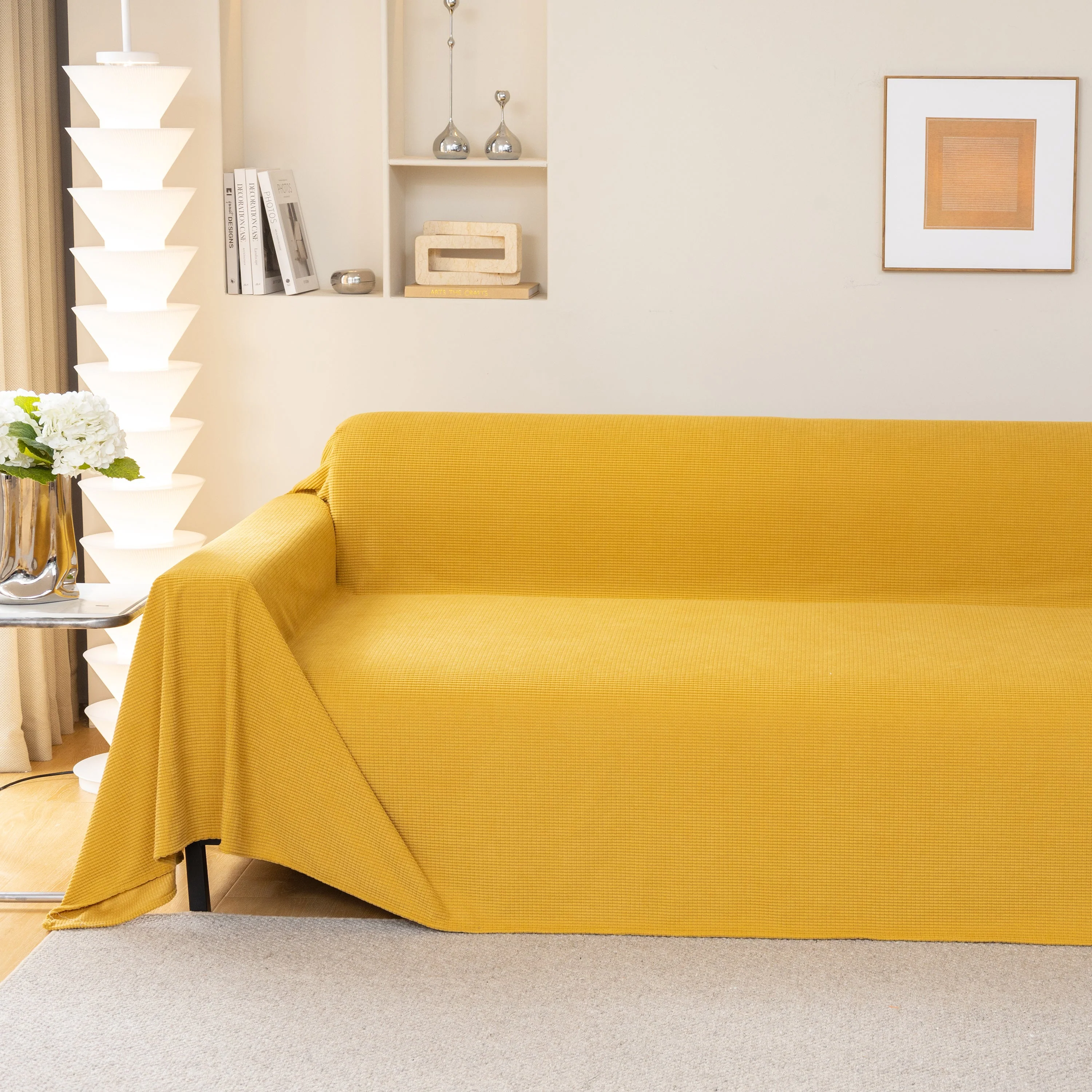 Waterproof Soft Cotton Plush Couch Cover Blanket, Extra Large Furniture Decoration Cover Sofa Slipcovers - Image 92