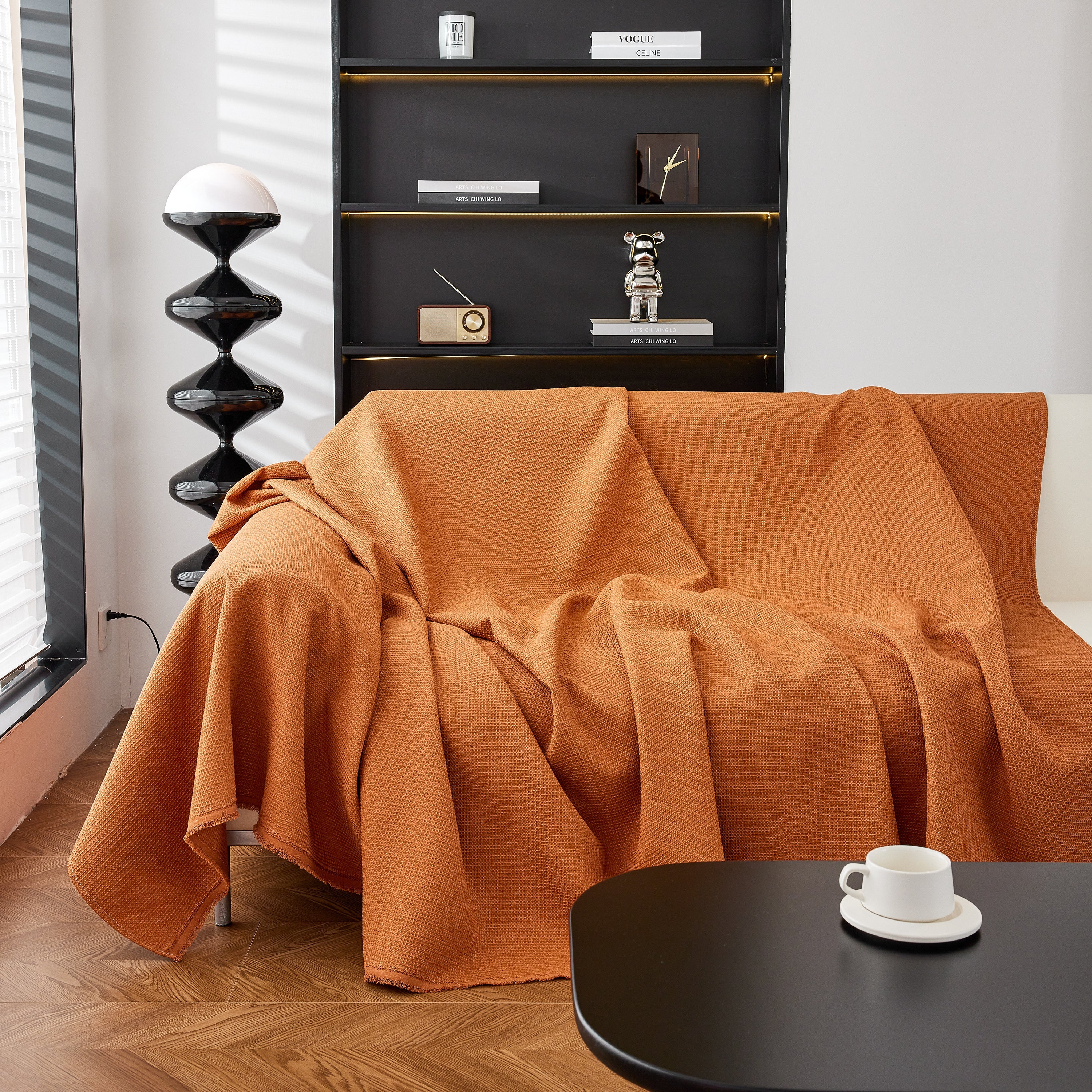 Waterproof Waffle Lattice Sofa Throw, Sofa Towel Cover for Couches, Simple Sofa Cover Blanket - Image 113
