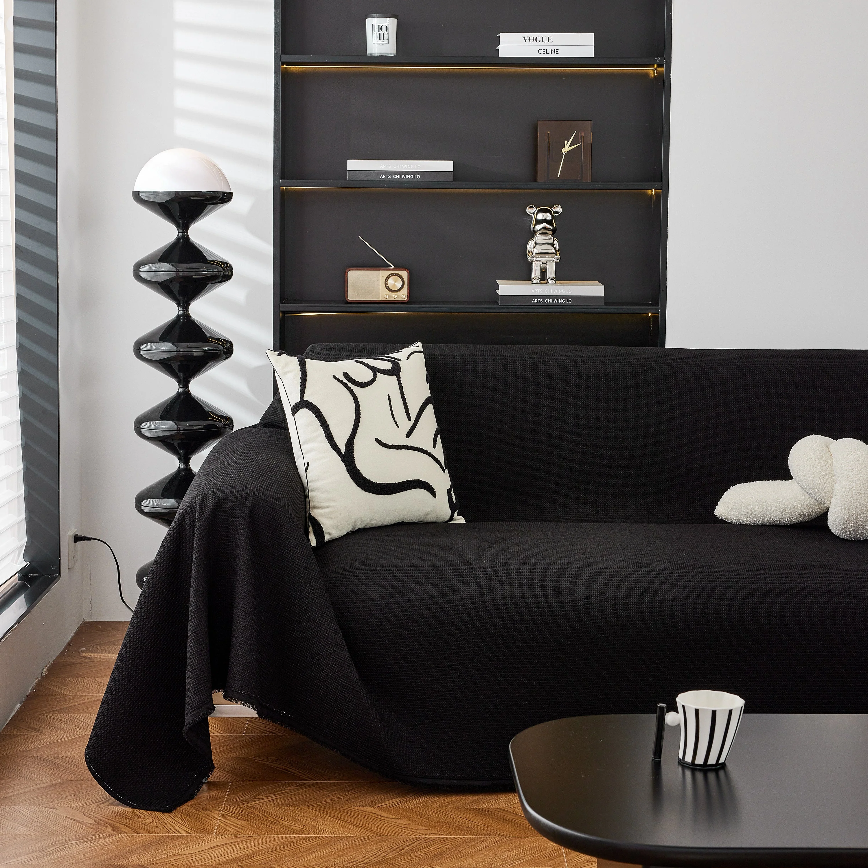 Waterproof Waffle Lattice Sofa Throw, Sofa Towel Cover for Couches, Simple Sofa Cover Blanket - Image 118