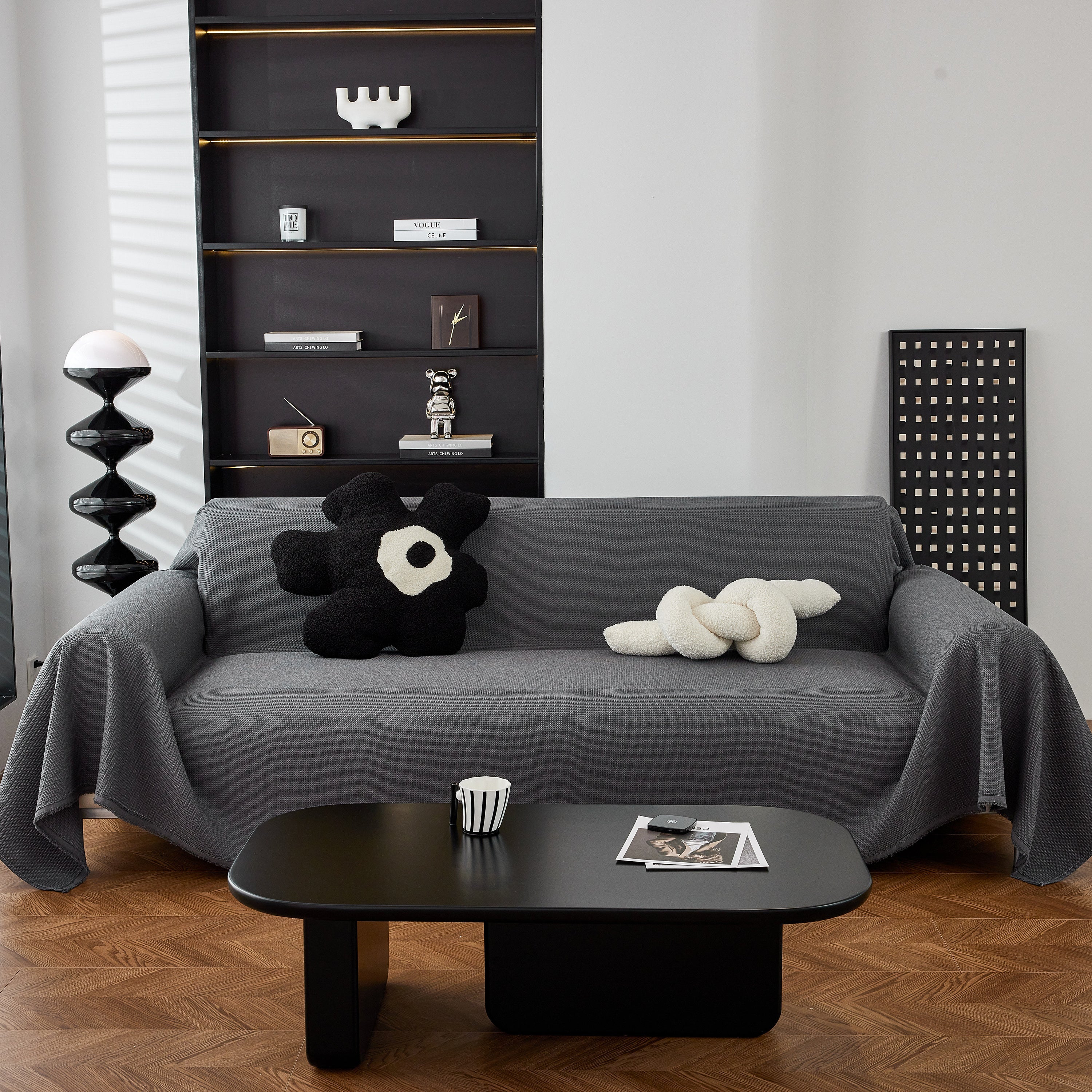 Waterproof Waffle Lattice Sofa Throw, Sofa Towel Cover for Couches, Simple Sofa Cover Blanket - Image 13