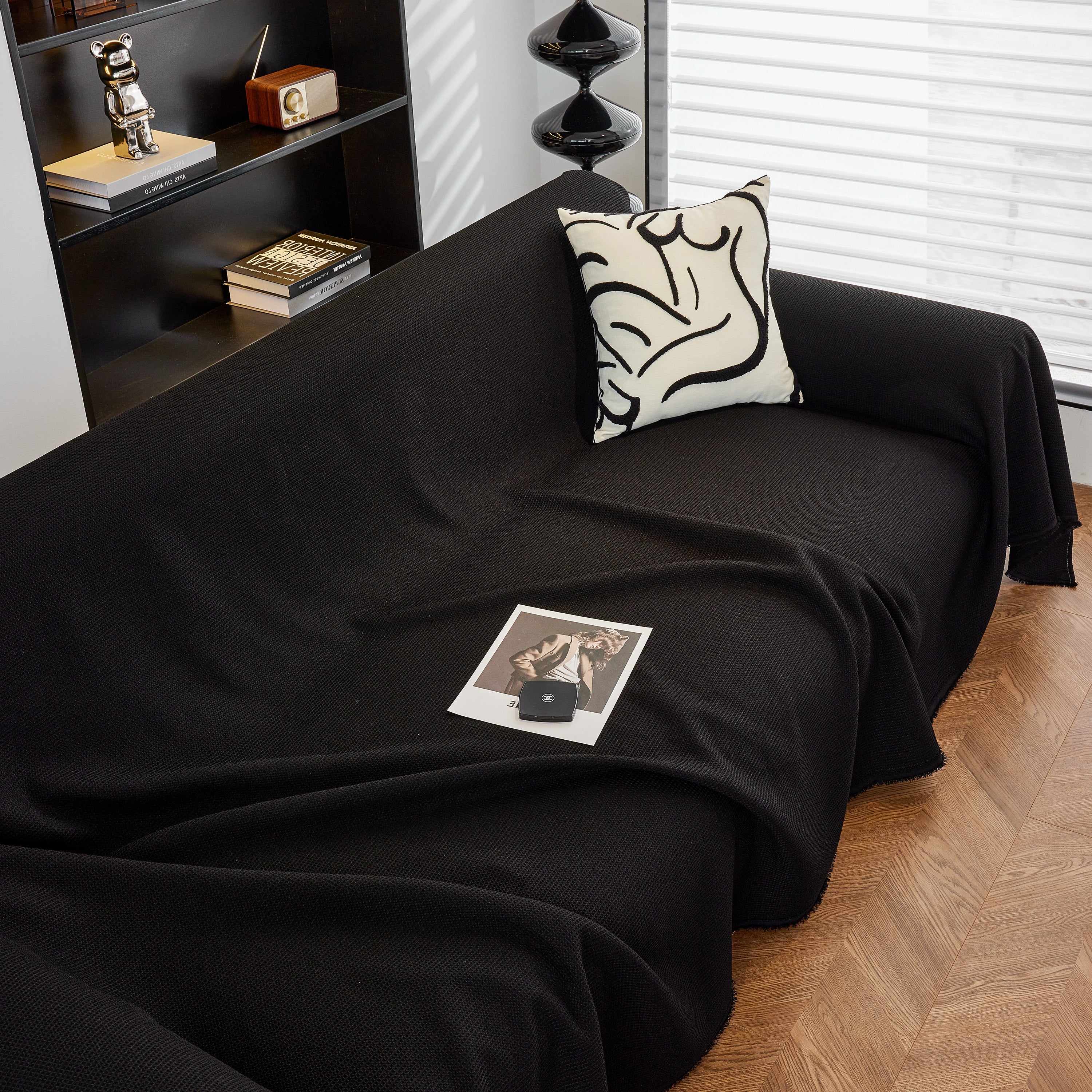 Waterproof Waffle Lattice Sofa Throw, Sofa Towel Cover for Couches, Simple Sofa Cover Blanket - Image 132