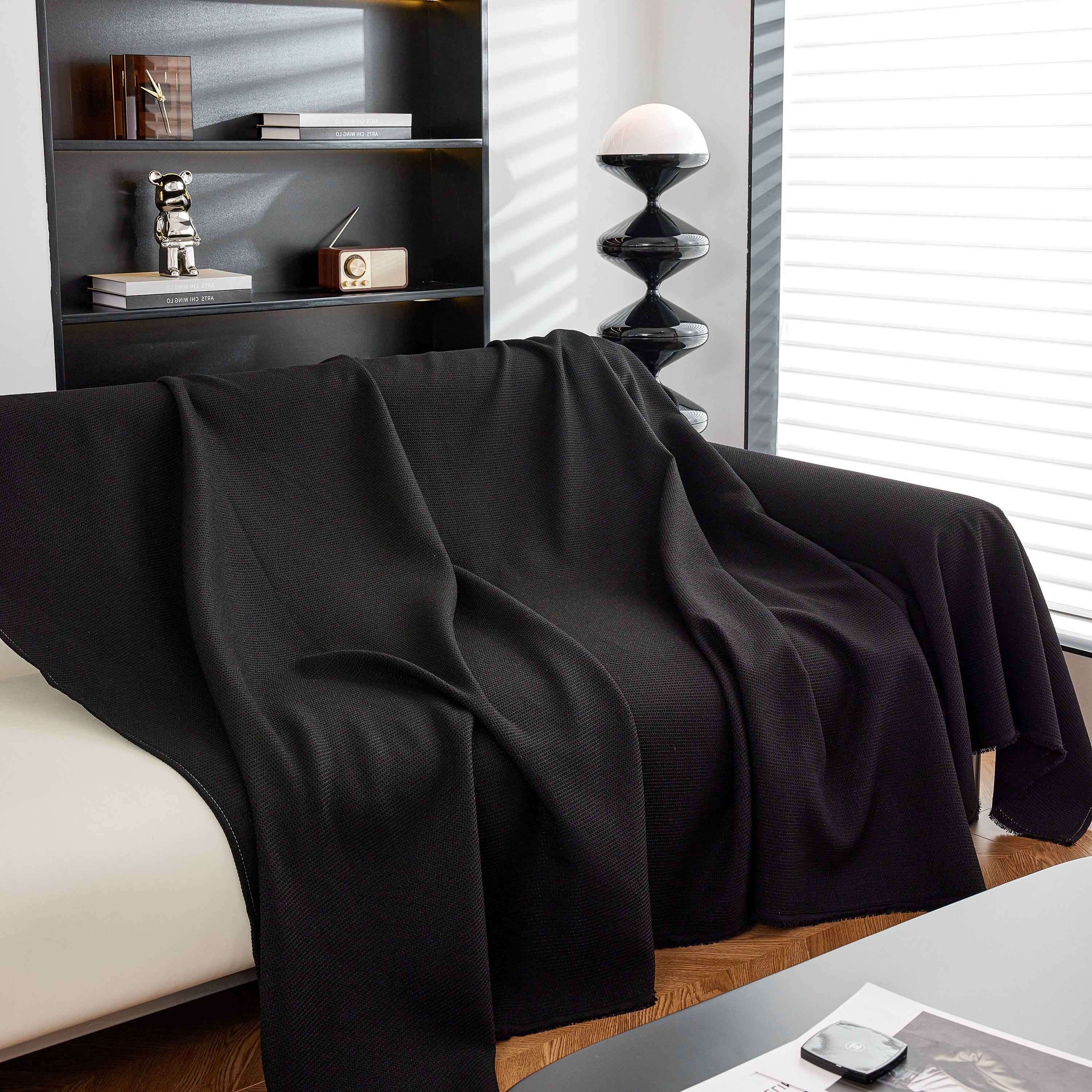 Waterproof Waffle Lattice Sofa Throw, Sofa Towel Cover for Couches, Simple Sofa Cover Blanket - Image 137