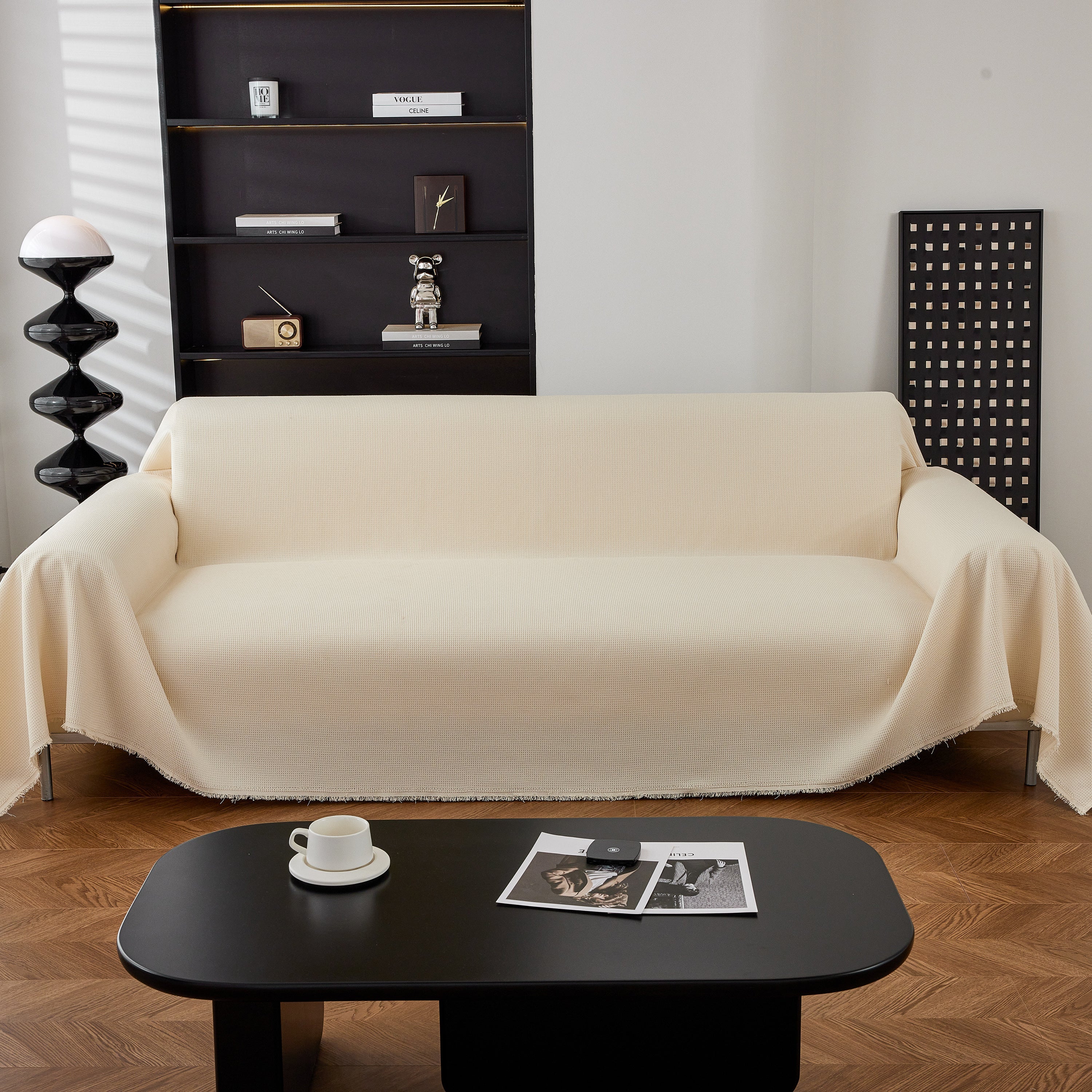 Waterproof Waffle Lattice Sofa Throw, Sofa Towel Cover for Couches, Simple Sofa Cover Blanket - Image 144