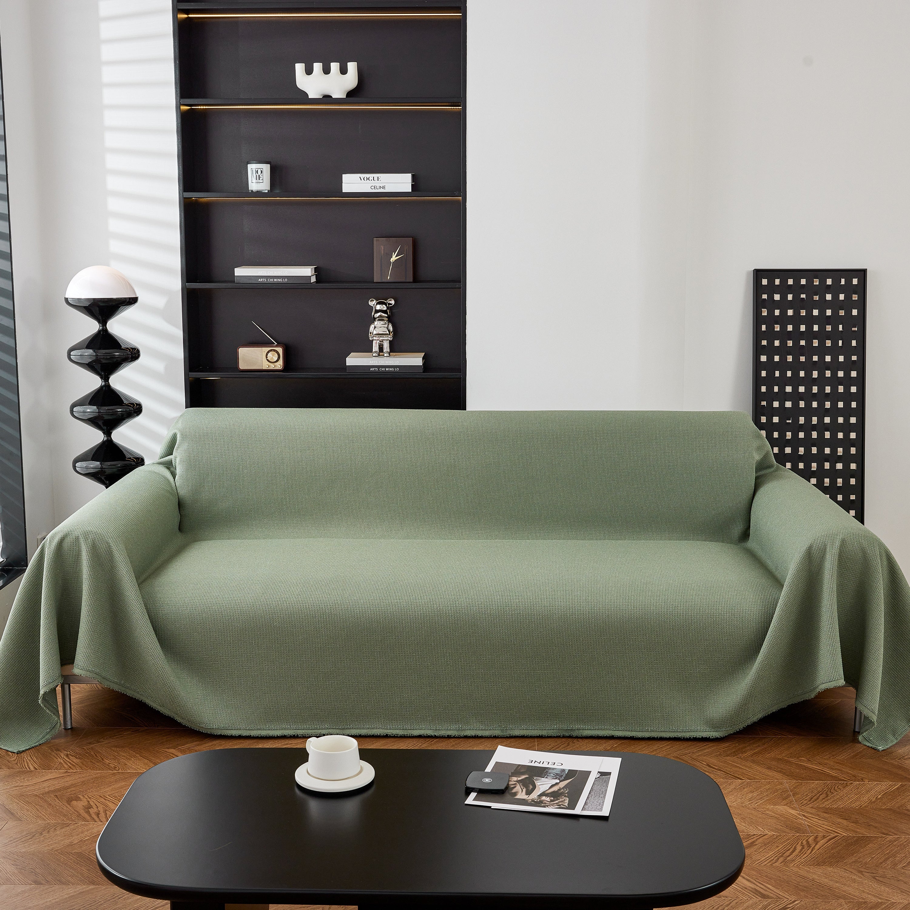Waterproof Waffle Lattice Sofa Throw, Sofa Towel Cover for Couches, Simple Sofa Cover Blanket - Image 172