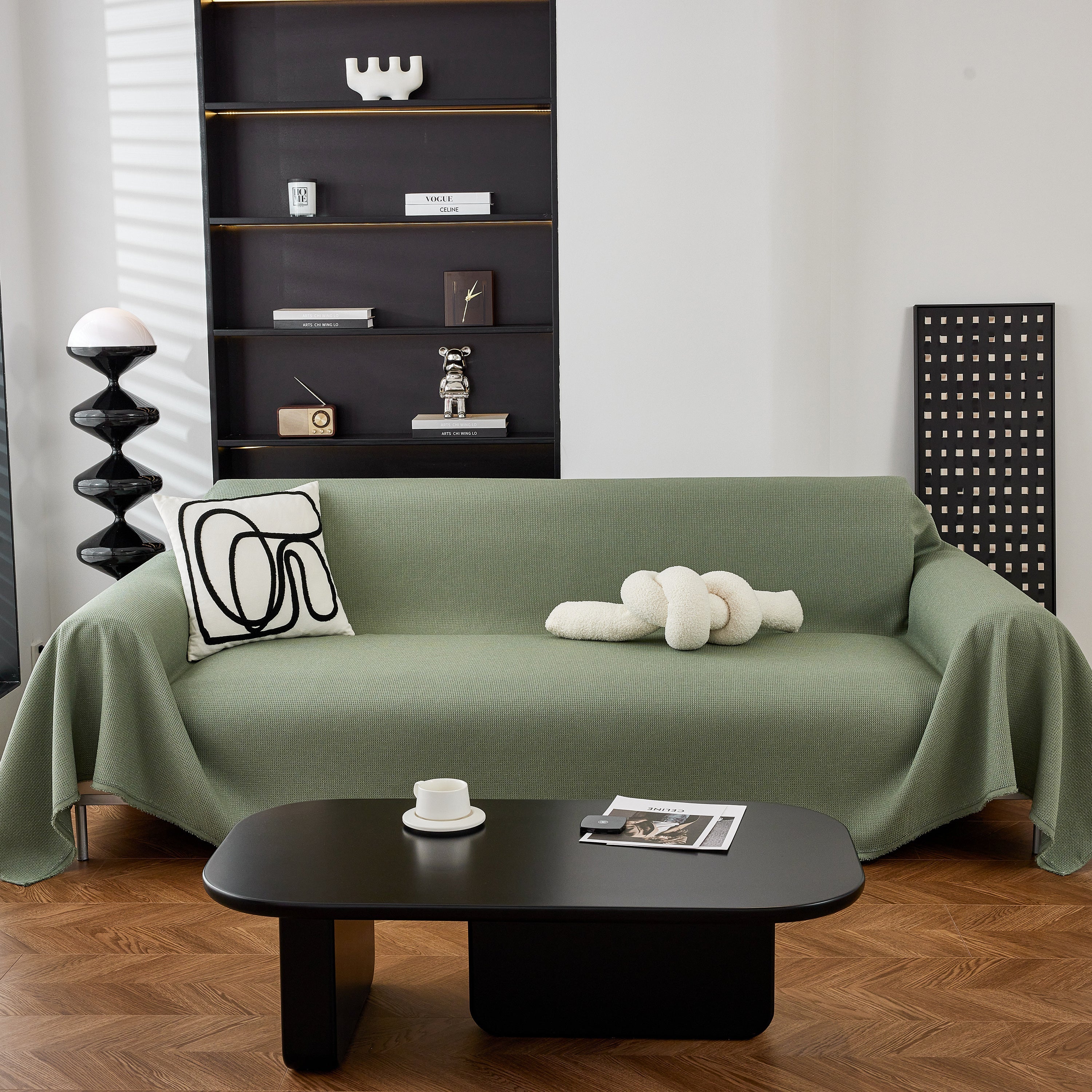 Waterproof Waffle Lattice Sofa Throw, Sofa Towel Cover for Couches, Simple Sofa Cover Blanket - Image 173