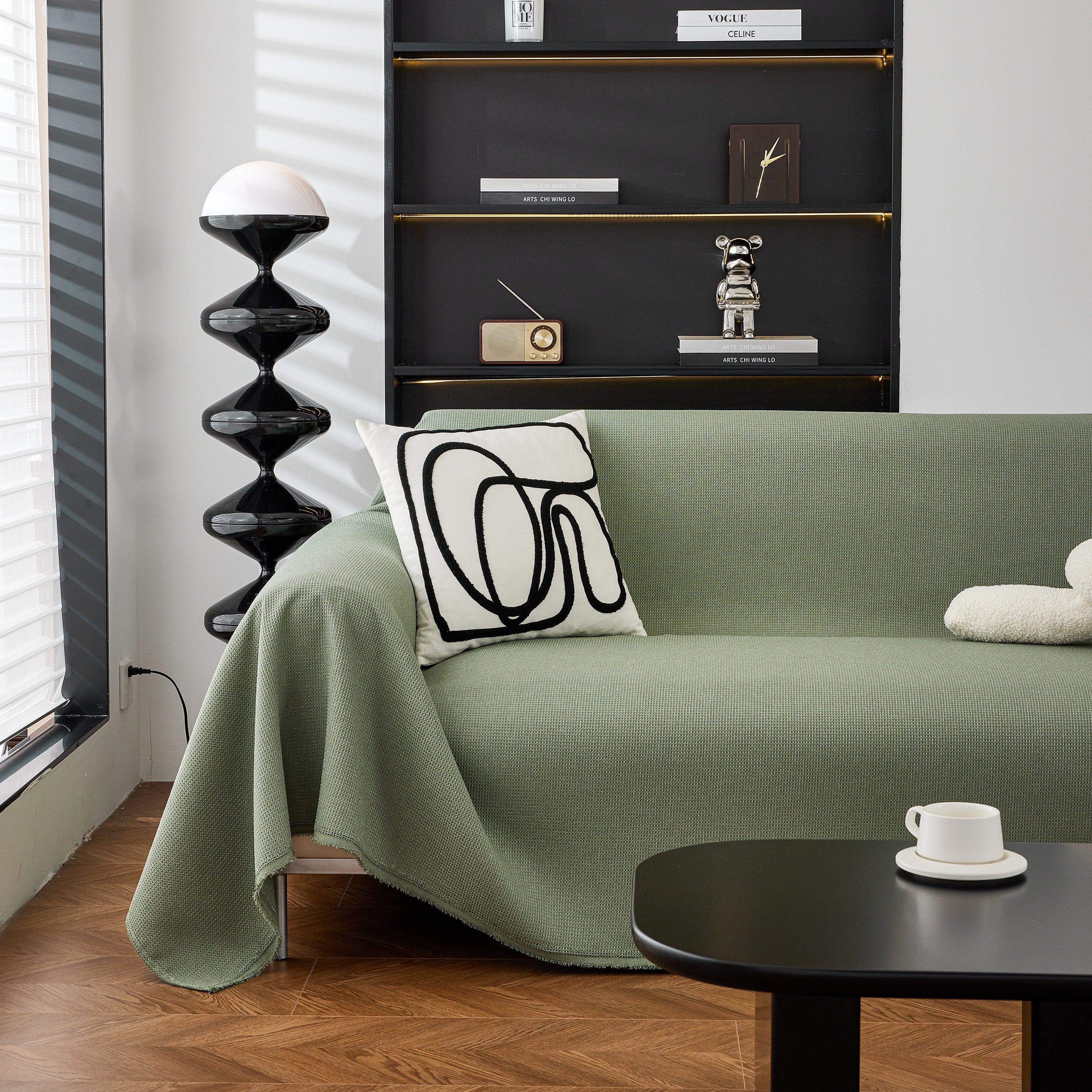 Waterproof Waffle Lattice Sofa Throw, Sofa Towel Cover for Couches, Simple Sofa Cover Blanket - Image 174