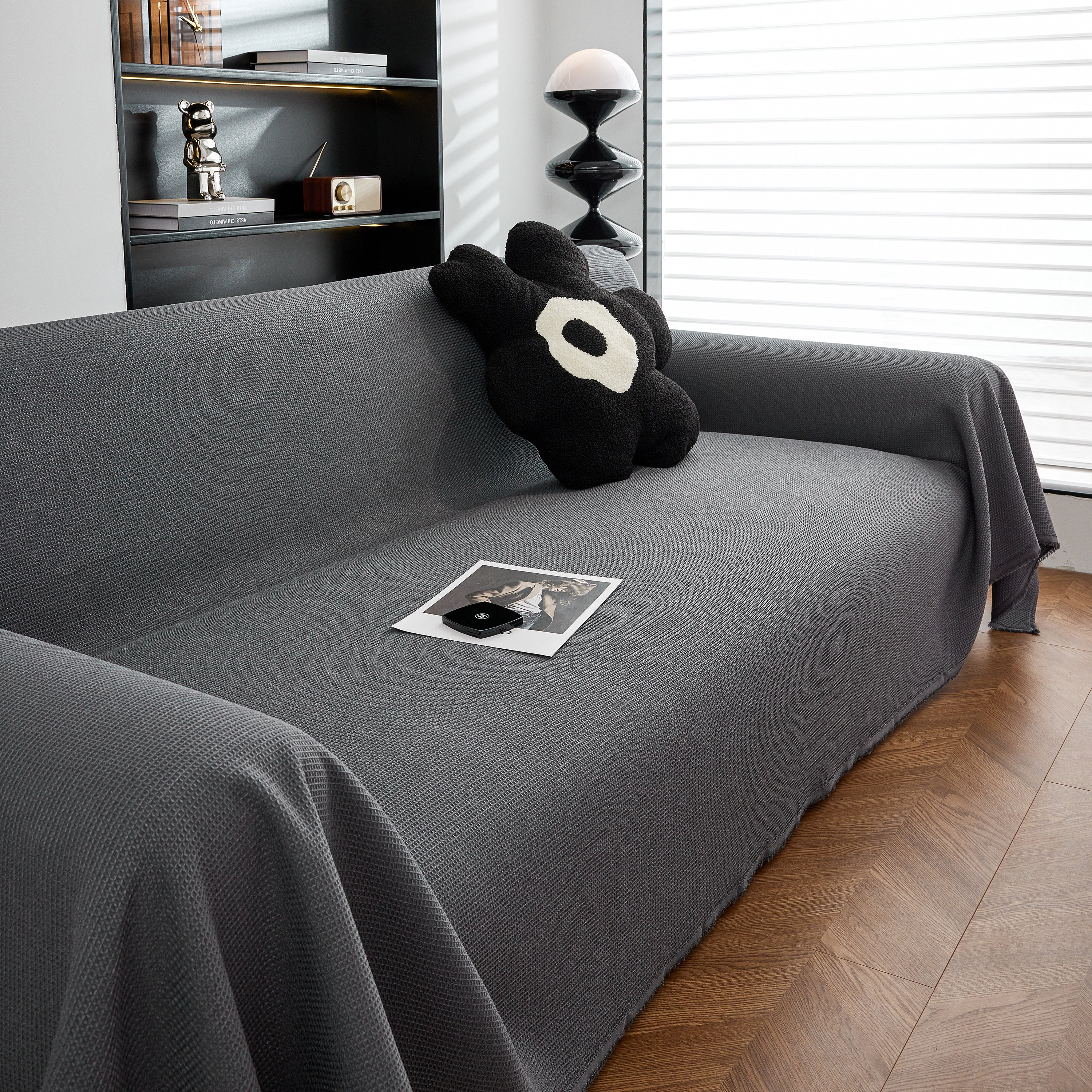 Waterproof Waffle Lattice Sofa Throw, Sofa Towel Cover for Couches, Simple Sofa Cover Blanket - Image 18