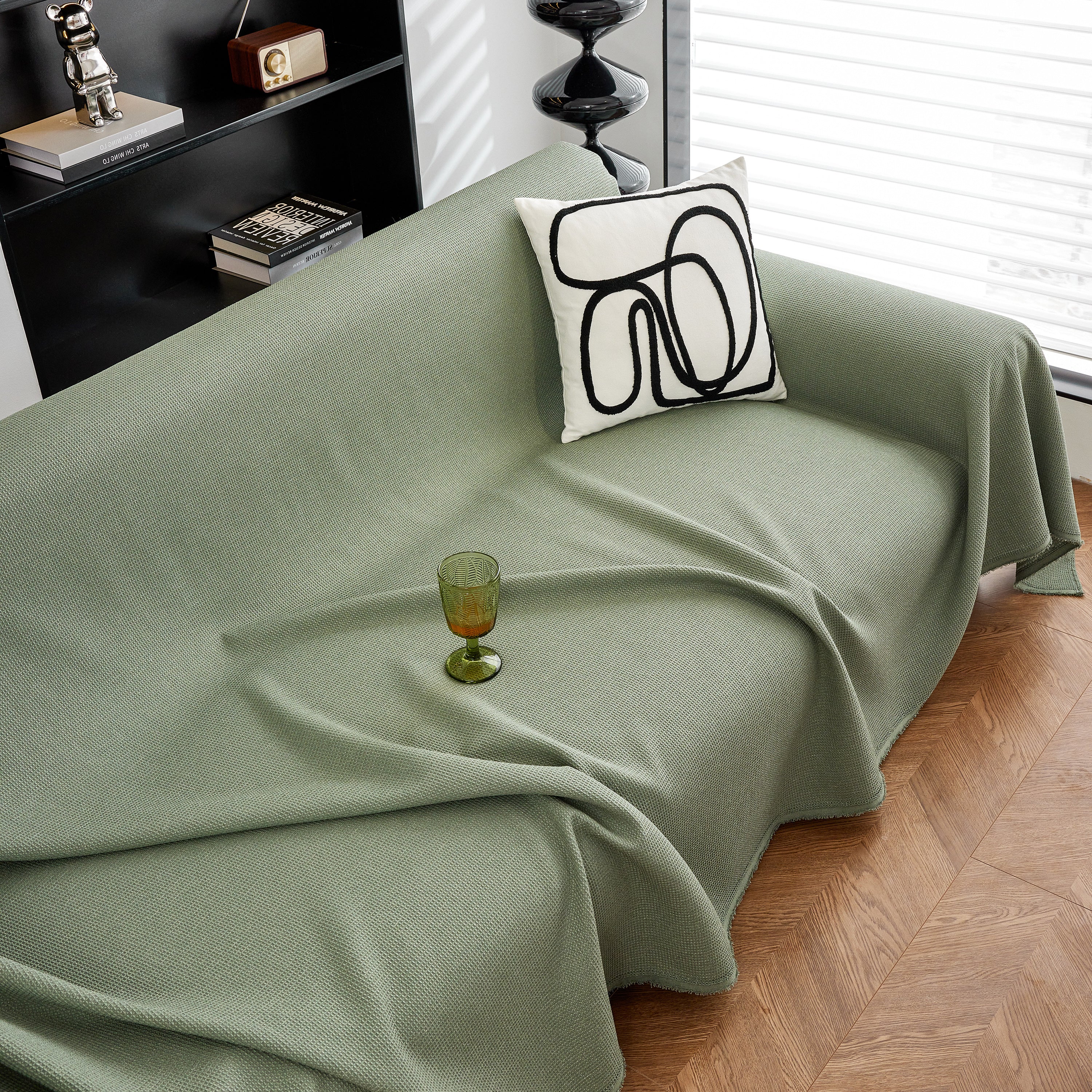 Waterproof Waffle Lattice Sofa Throw, Sofa Towel Cover for Couches, Simple Sofa Cover Blanket - Image 191