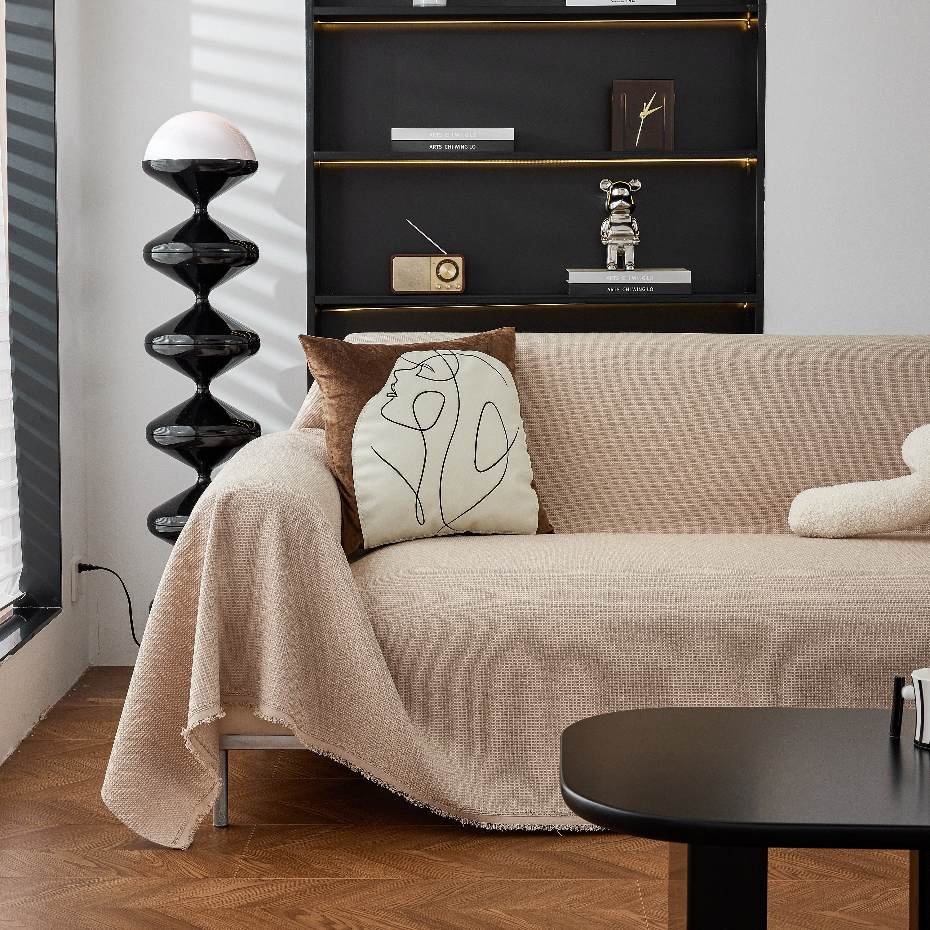 Waterproof Waffle Lattice Sofa Throw, Sofa Towel Cover for Couches, Simple Sofa Cover Blanket - Image 33