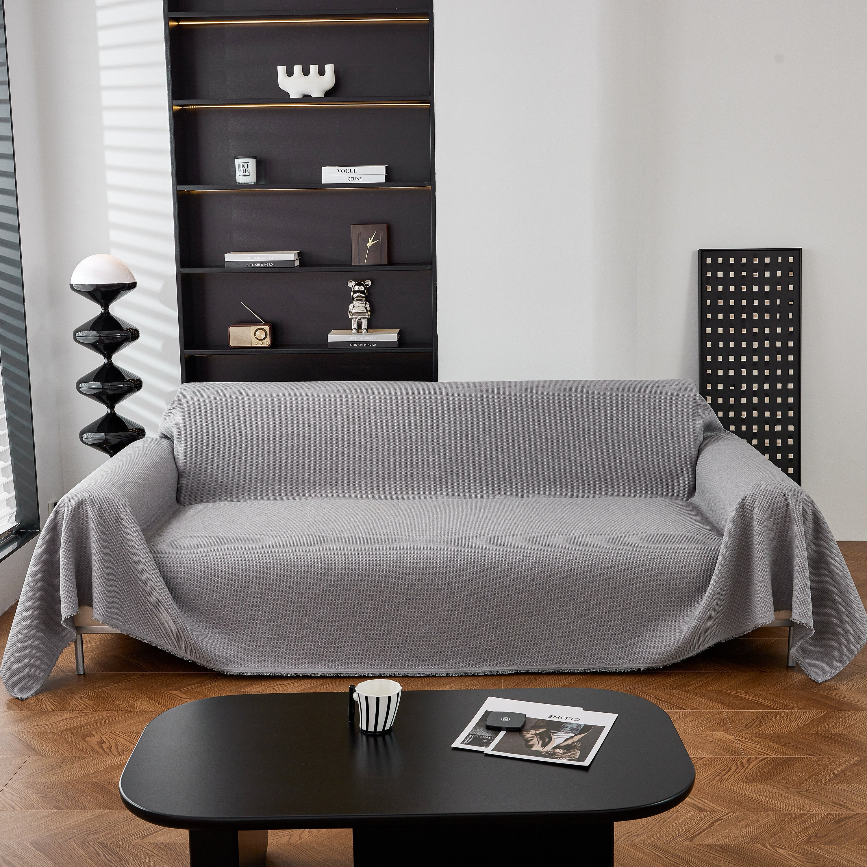 Waterproof Waffle Lattice Sofa Throw, Sofa Towel Cover for Couches, Simple Sofa Cover Blanket - Image 62