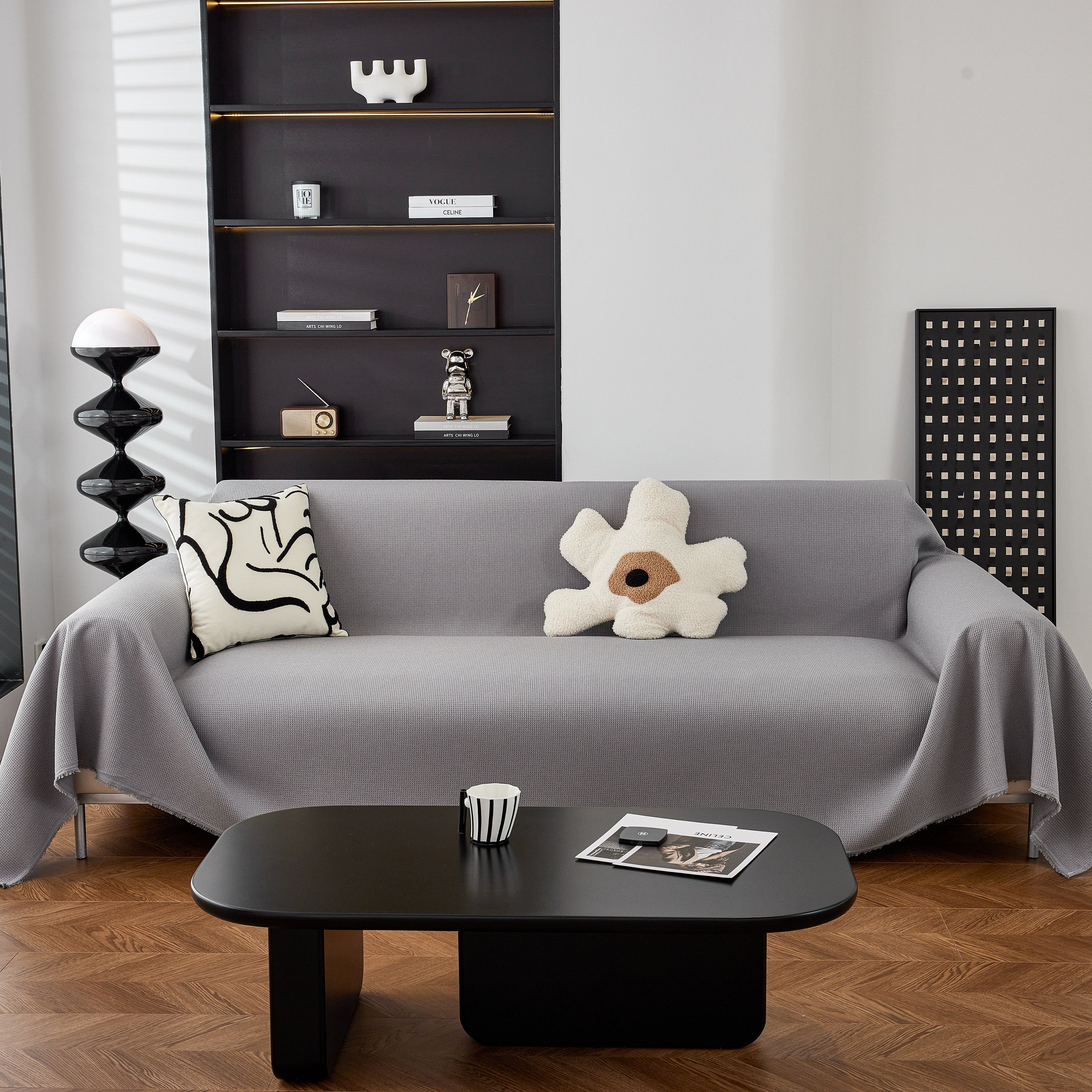 Waterproof Waffle Lattice Sofa Throw, Sofa Towel Cover for Couches, Simple Sofa Cover Blanket - Image 63