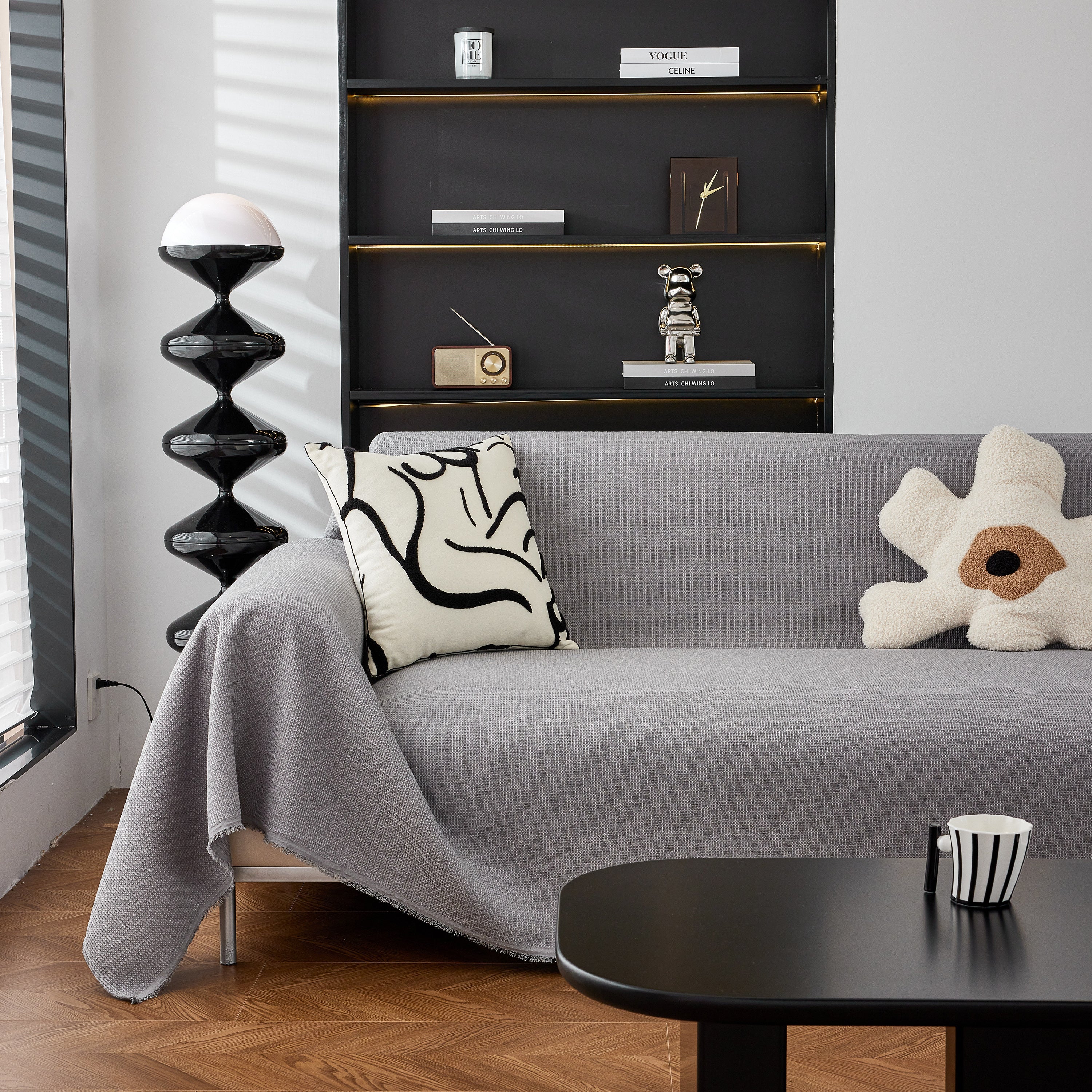Waterproof Waffle Lattice Sofa Throw, Sofa Towel Cover for Couches, Simple Sofa Cover Blanket - Image 64