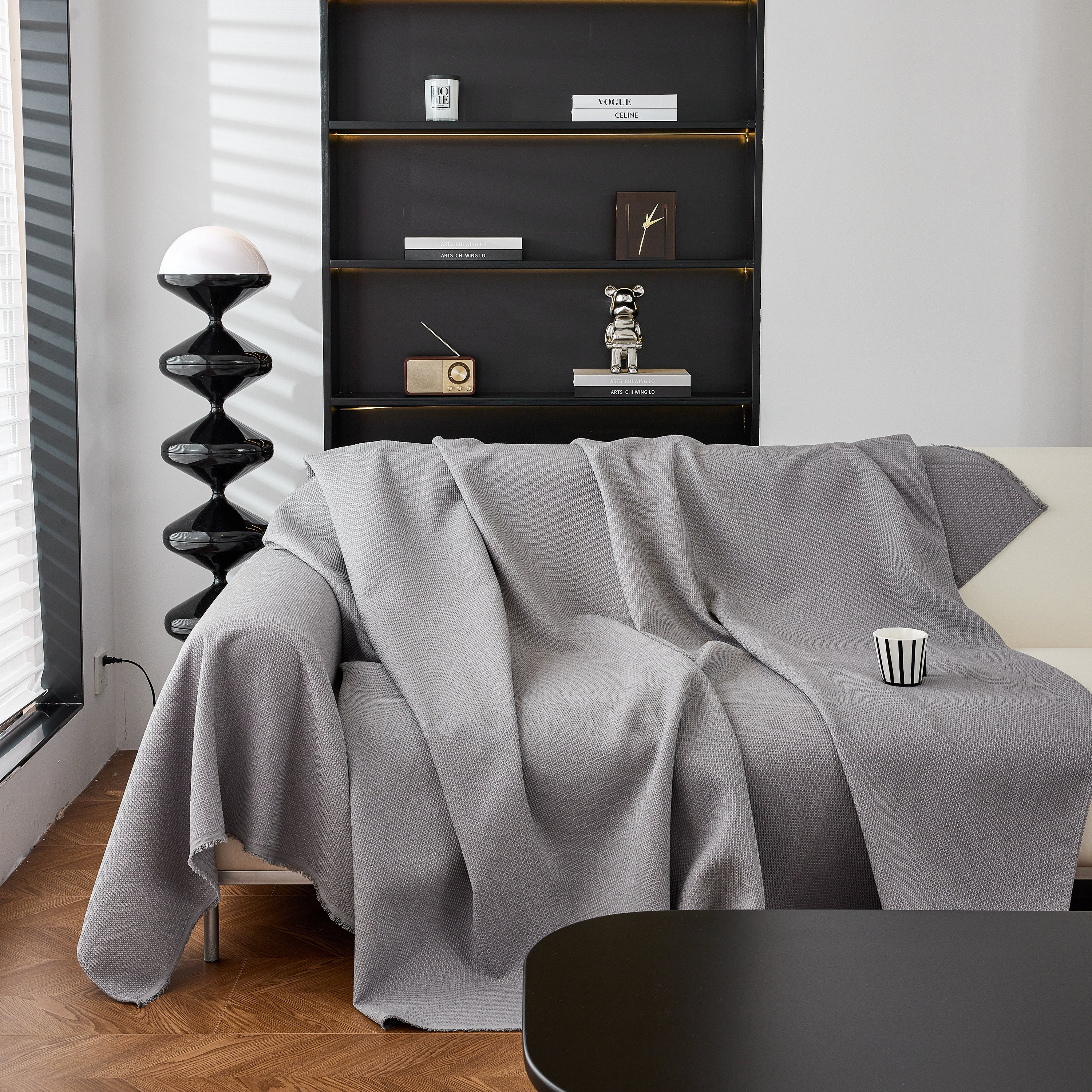 Waterproof Waffle Lattice Sofa Throw, Sofa Towel Cover for Couches, Simple Sofa Cover Blanket - Image 87