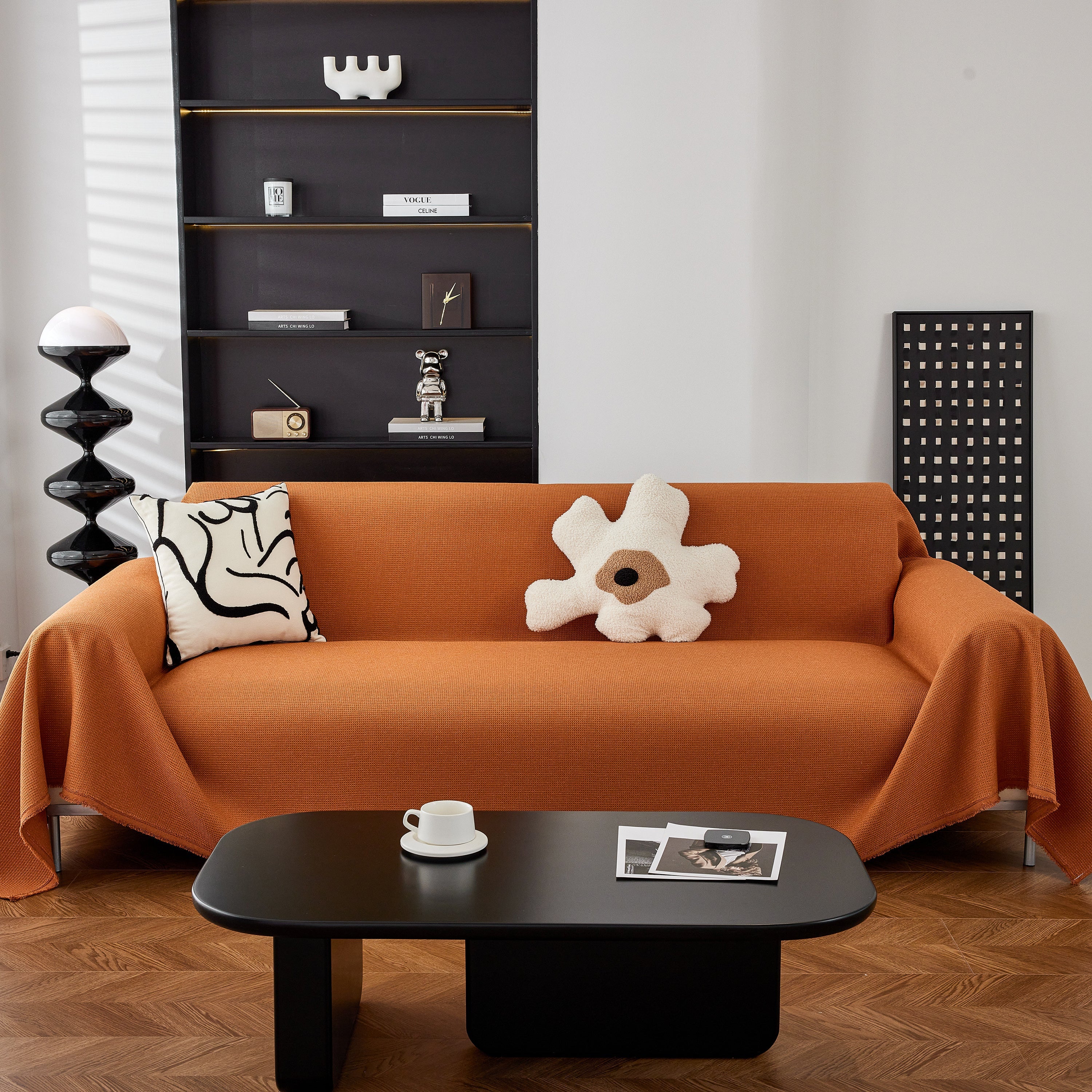 Waterproof Waffle Lattice Sofa Throw, Sofa Towel Cover for Couches, Simple Sofa Cover Blanket - Image 92