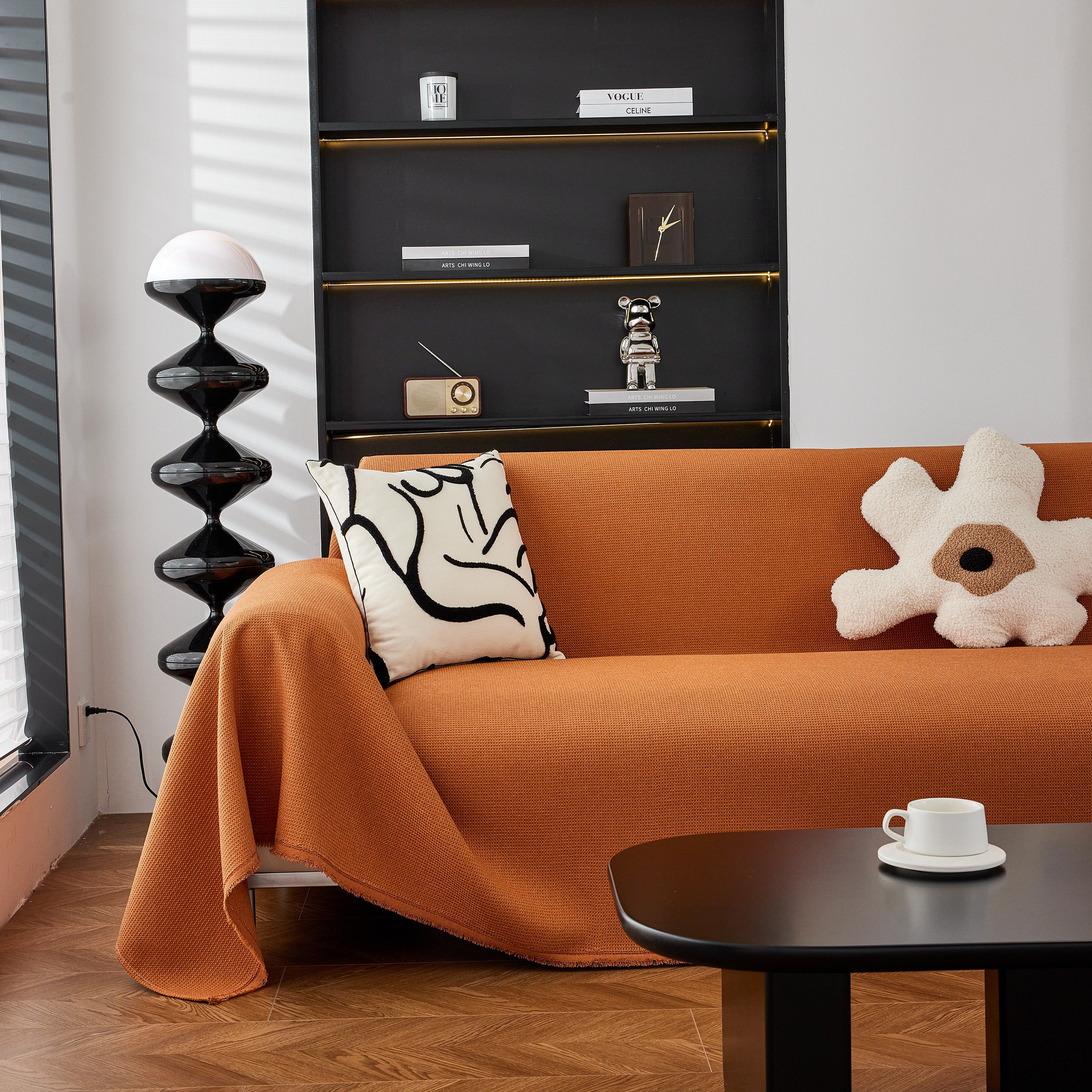Waterproof Waffle Lattice Sofa Throw, Sofa Towel Cover for Couches, Simple Sofa Cover Blanket - Image 93