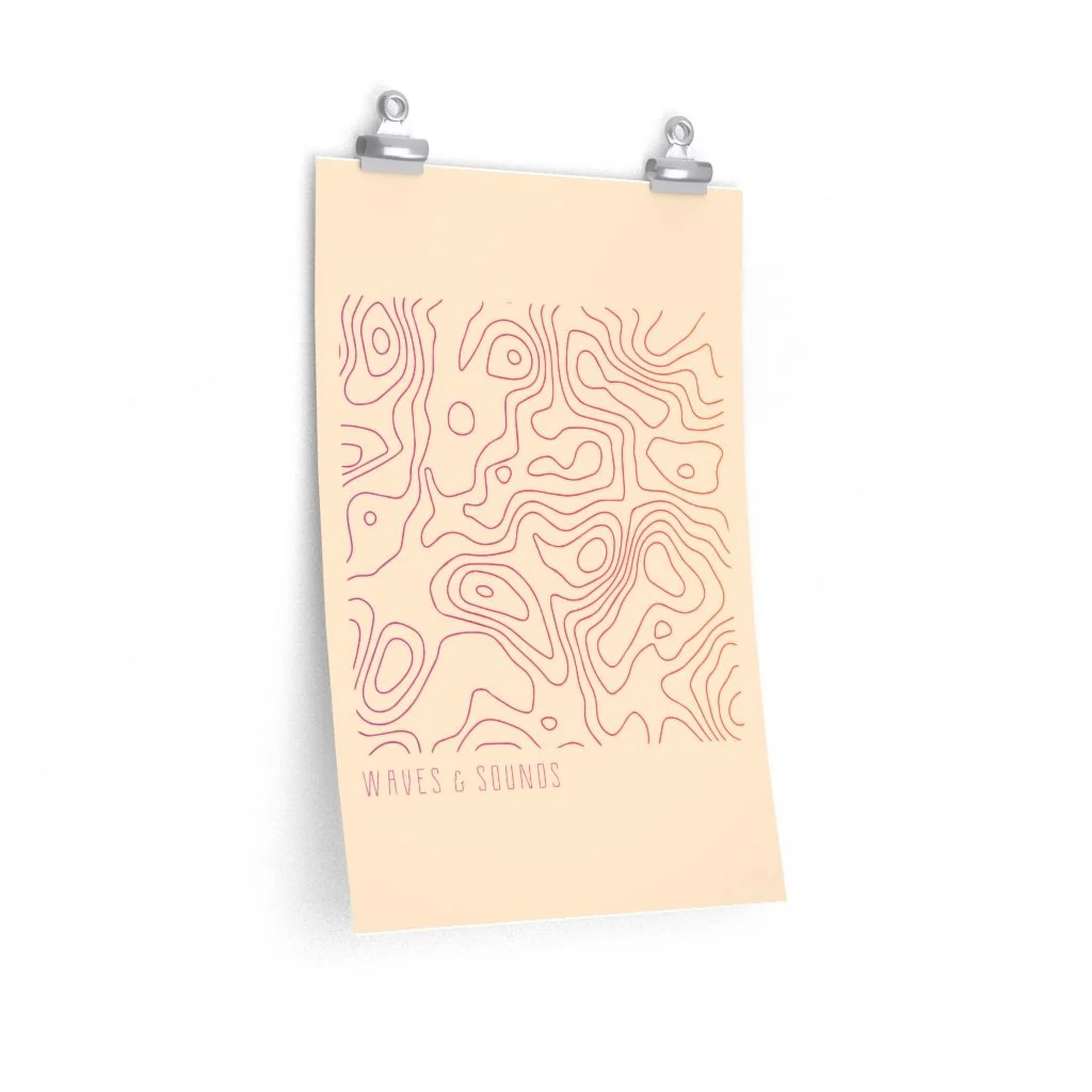 Waves and Sounds Music Poster – Premium Matte Wall Art Print - Image 2