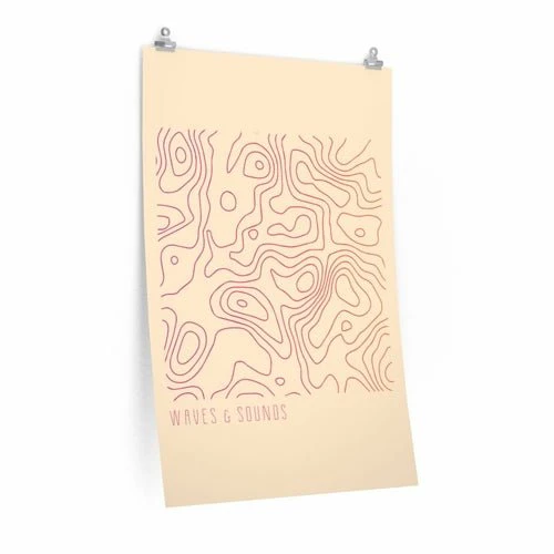 Waves and Sounds Music Poster – Premium Matte Wall Art Print - Image 3