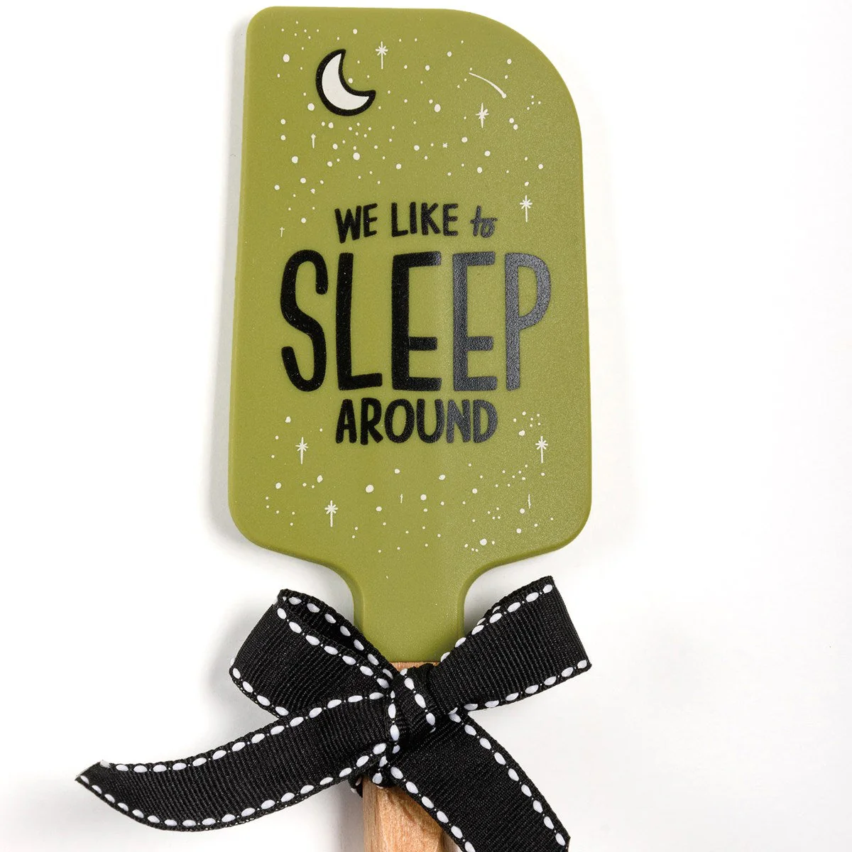 We Like To Sleep Around Camper Van Spatula | Wooden Handle Double-Sided Silicone Spatula - Image 2