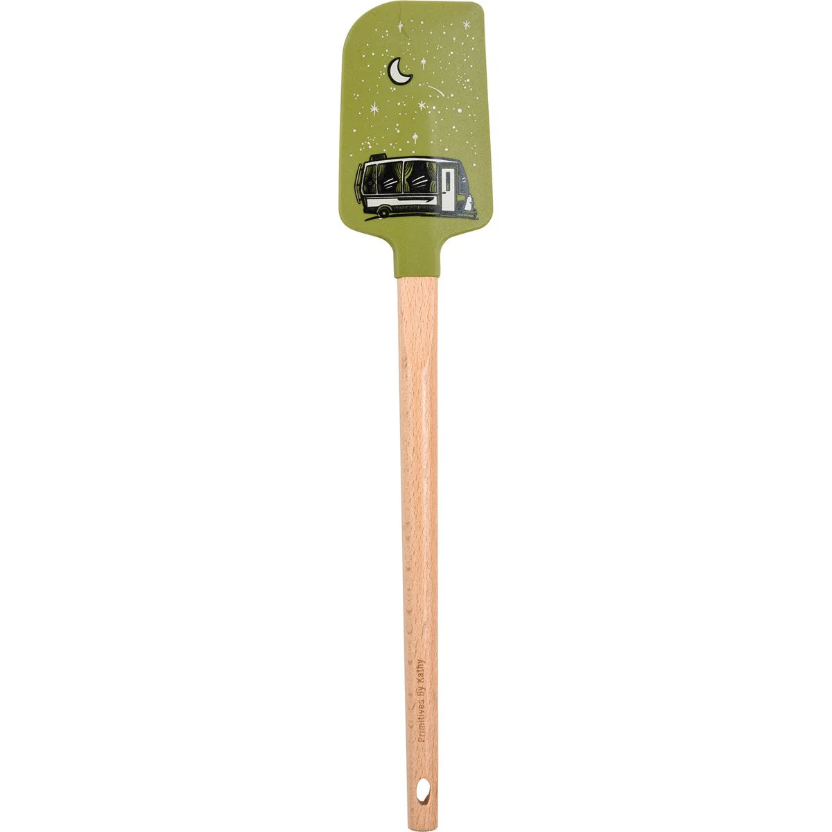 We Like To Sleep Around Camper Van Spatula | Wooden Handle Double-Sided Silicone Spatula - Image 3