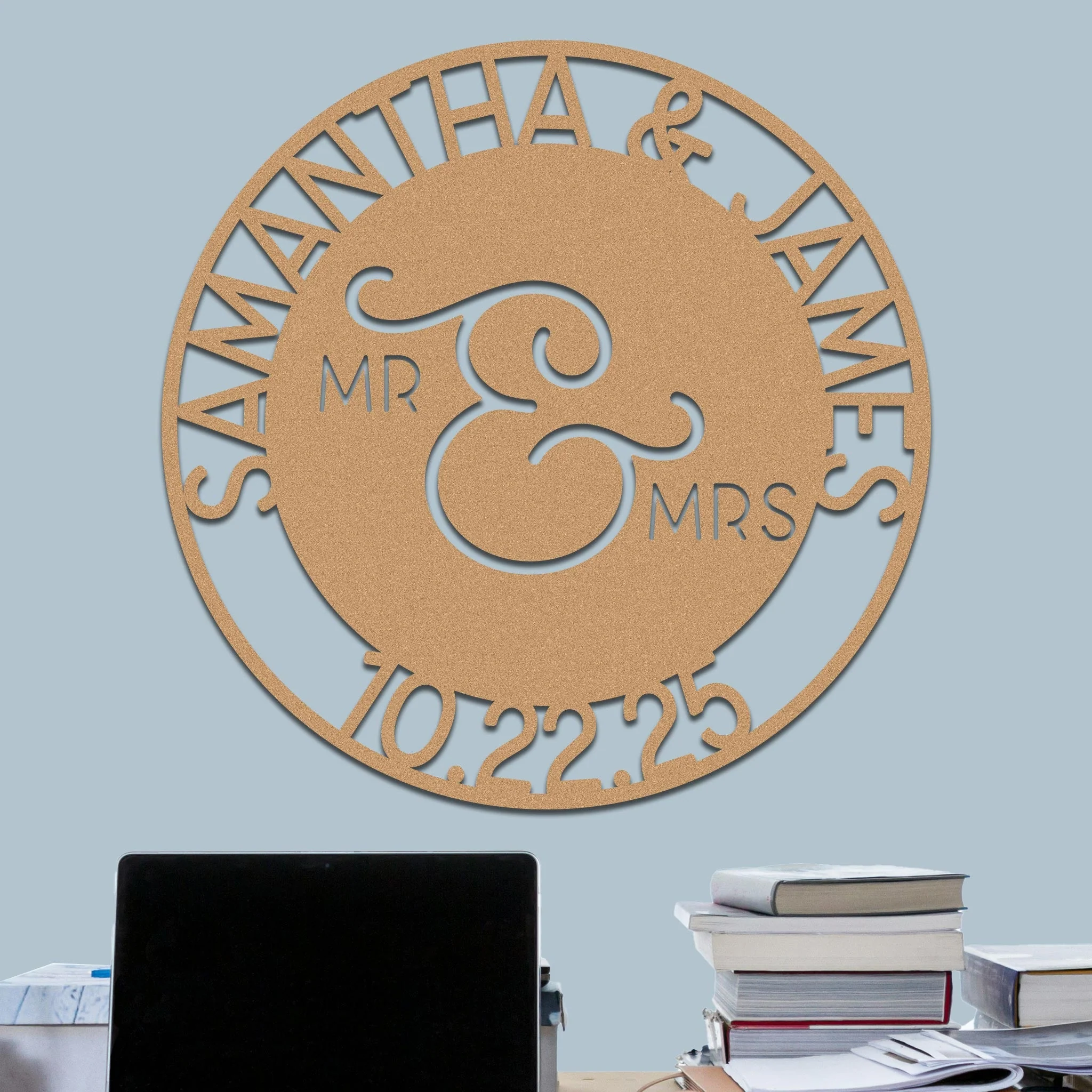 Wedding Sign, Mr & Mrs, Names and Date 2 - Image 3