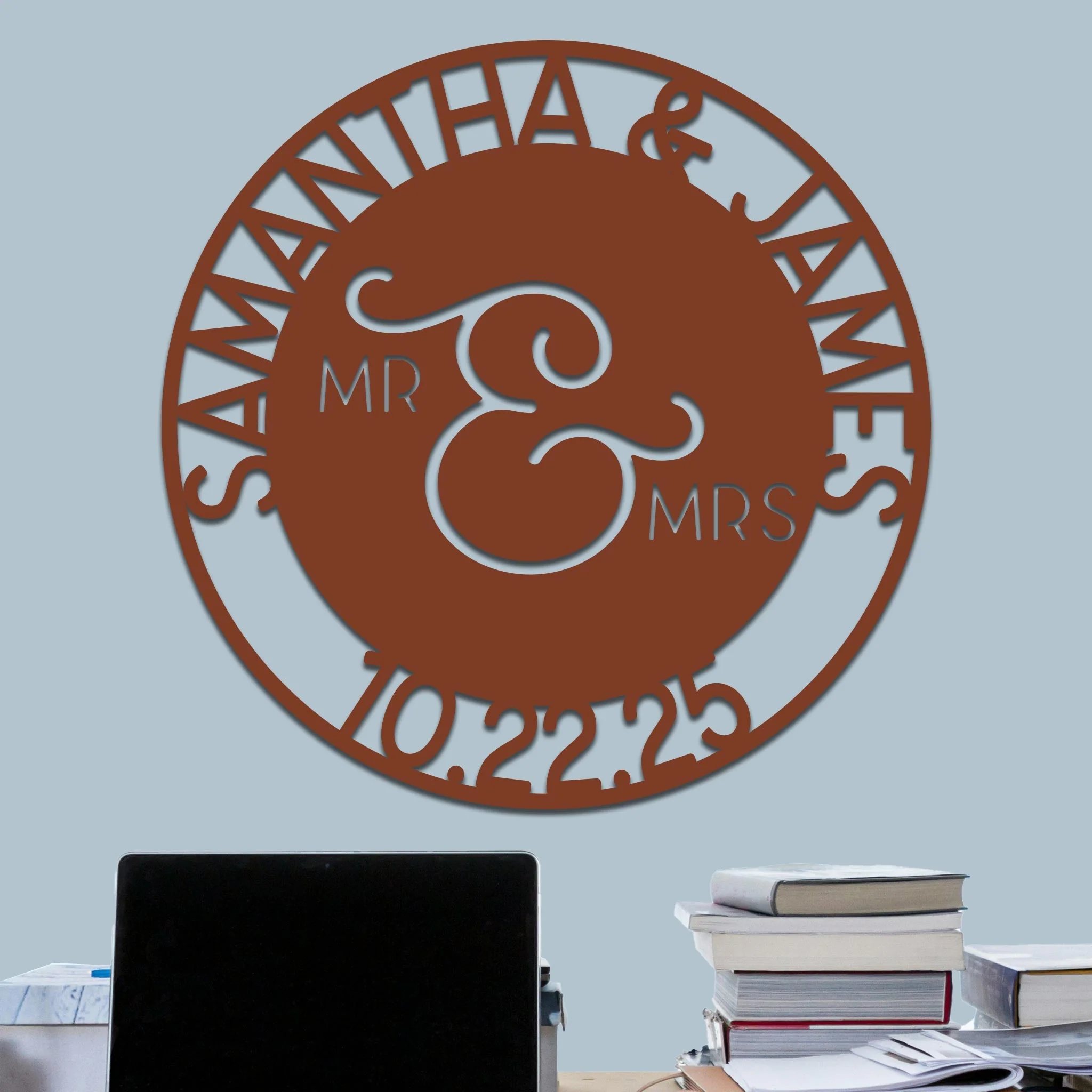 Wedding Sign, Mr & Mrs, Names and Date 2 - Image 4
