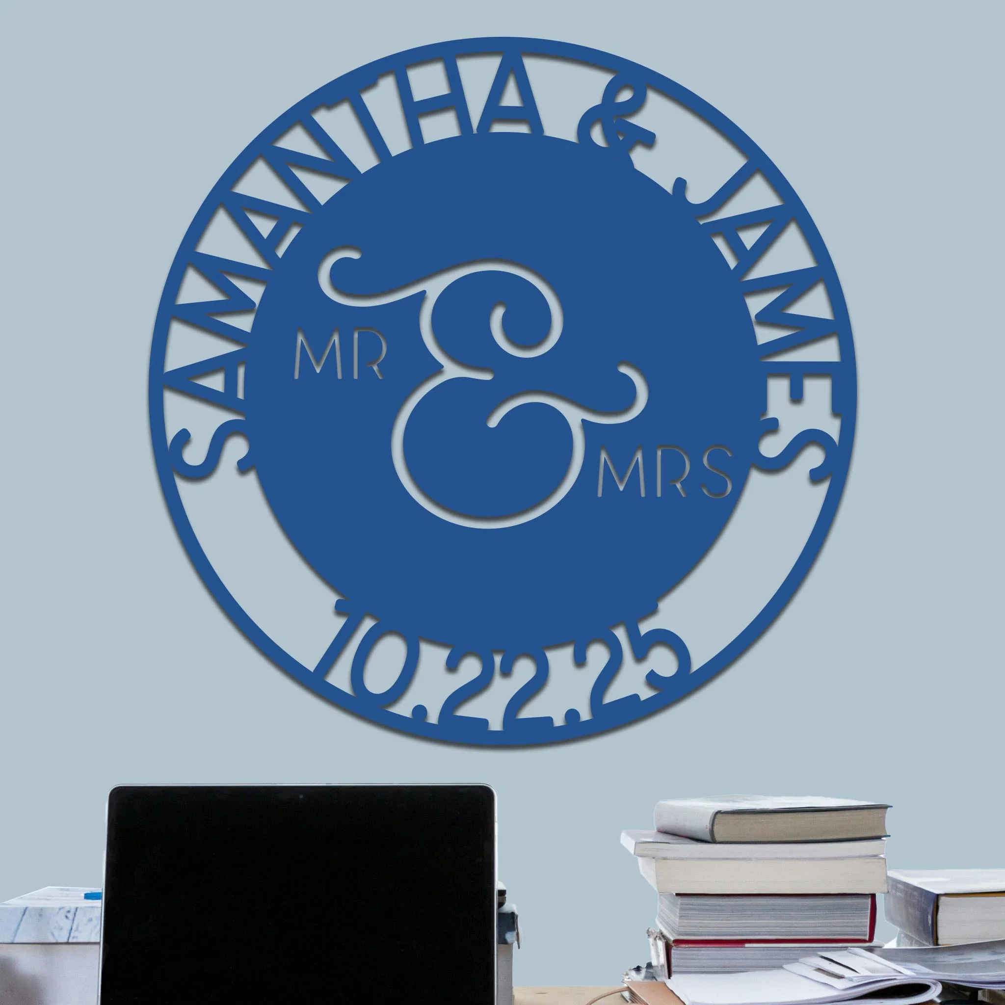 Wedding Sign, Mr & Mrs, Names and Date 2 - Image 7