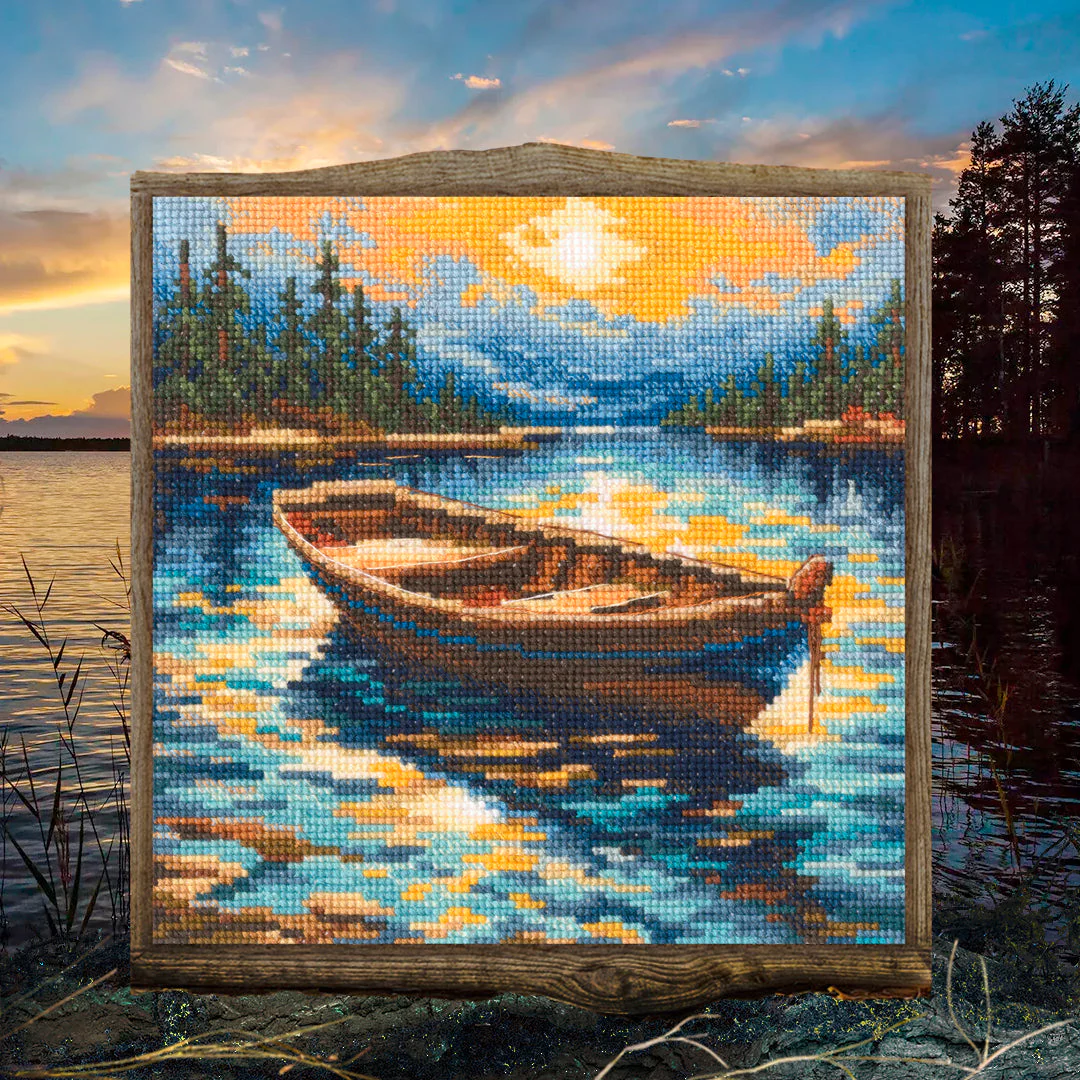 What color is the sun? M1030 Counted Cross Stitch Kit - Image 2