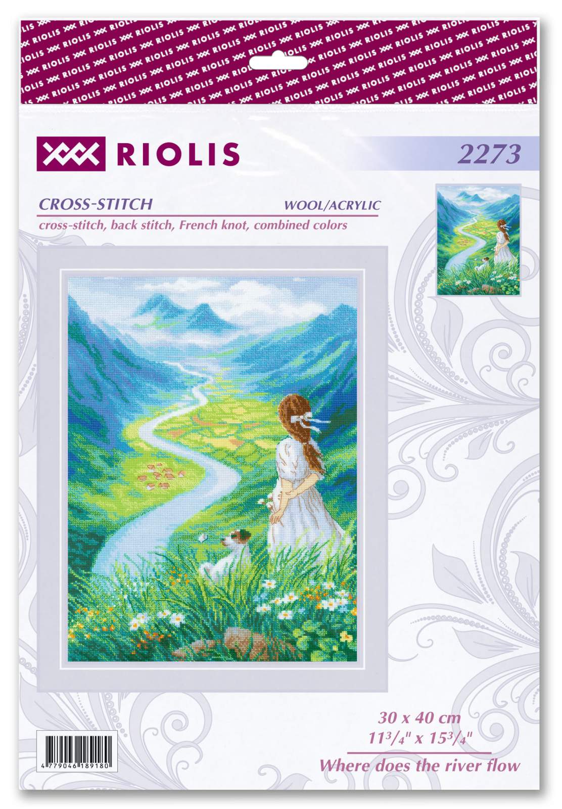 Where does the river flow R2273 Counted Cross Stitch Kit - Image 2