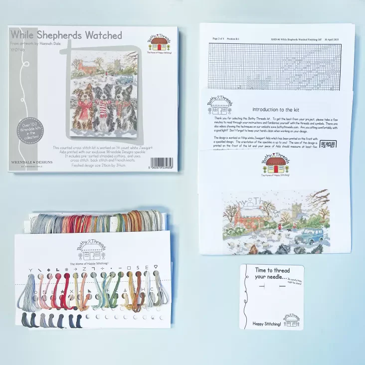 While Shepherds Watched XHD146 Counted Cross Stitch Kit - Image 3