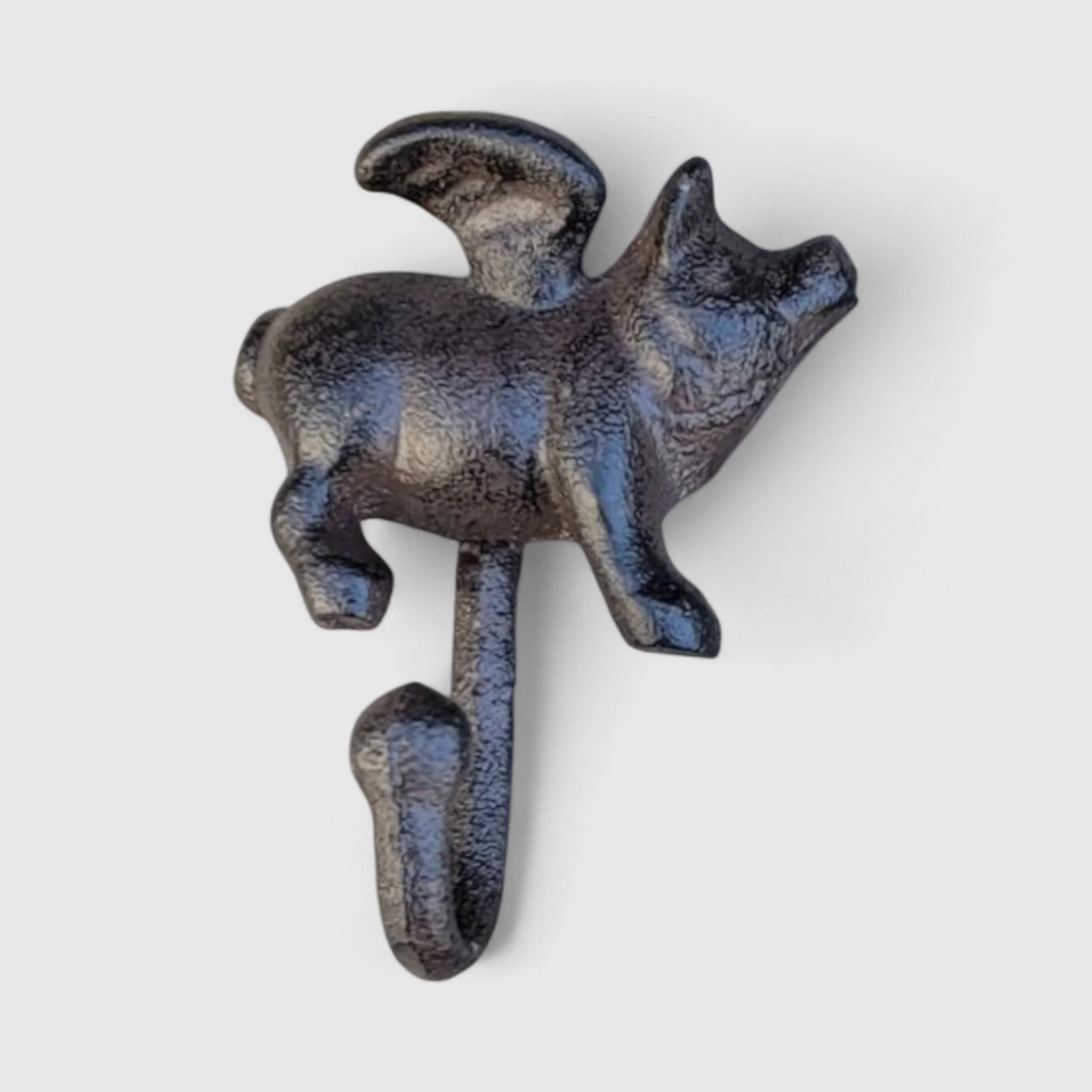 Flying Pig Wall Hook, Whimsical Cast Iron Farmhouse Decor - Image 2