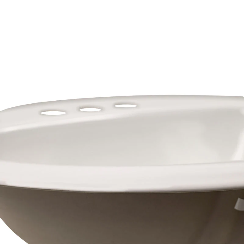 White 21"x18" Porcelain Top Mount Sink - MSI Collection - Image 10