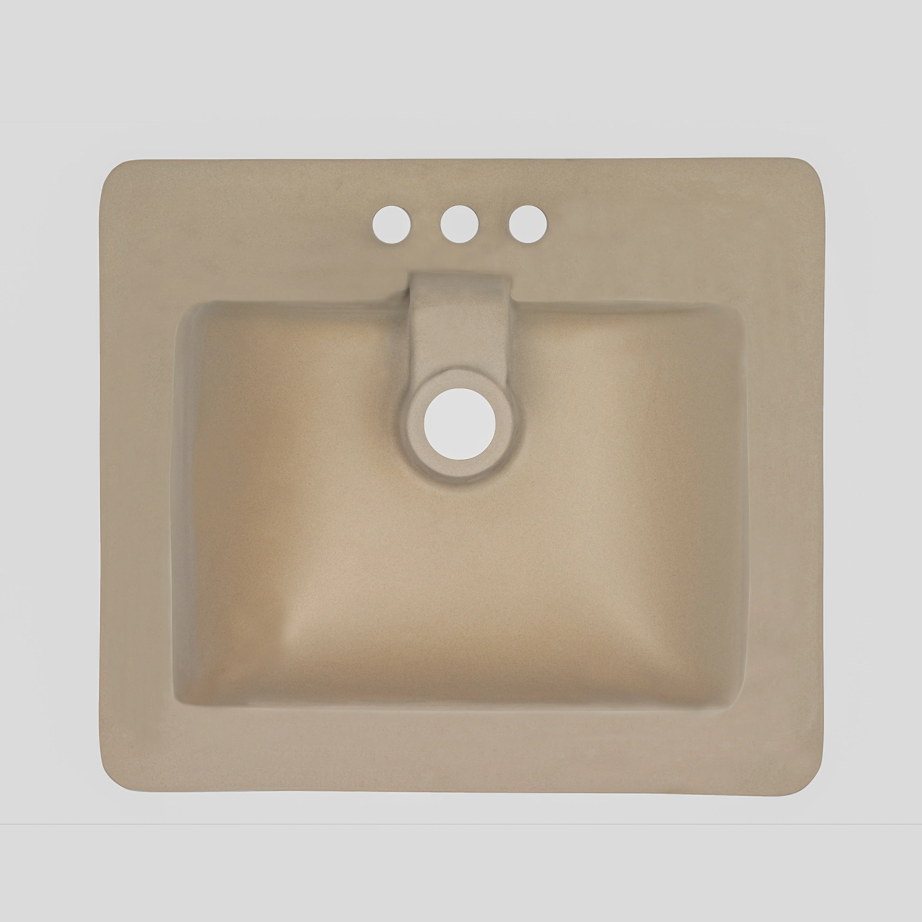 White 21"x18" Porcelain Top Mount Sink - MSI Collection - Image 3