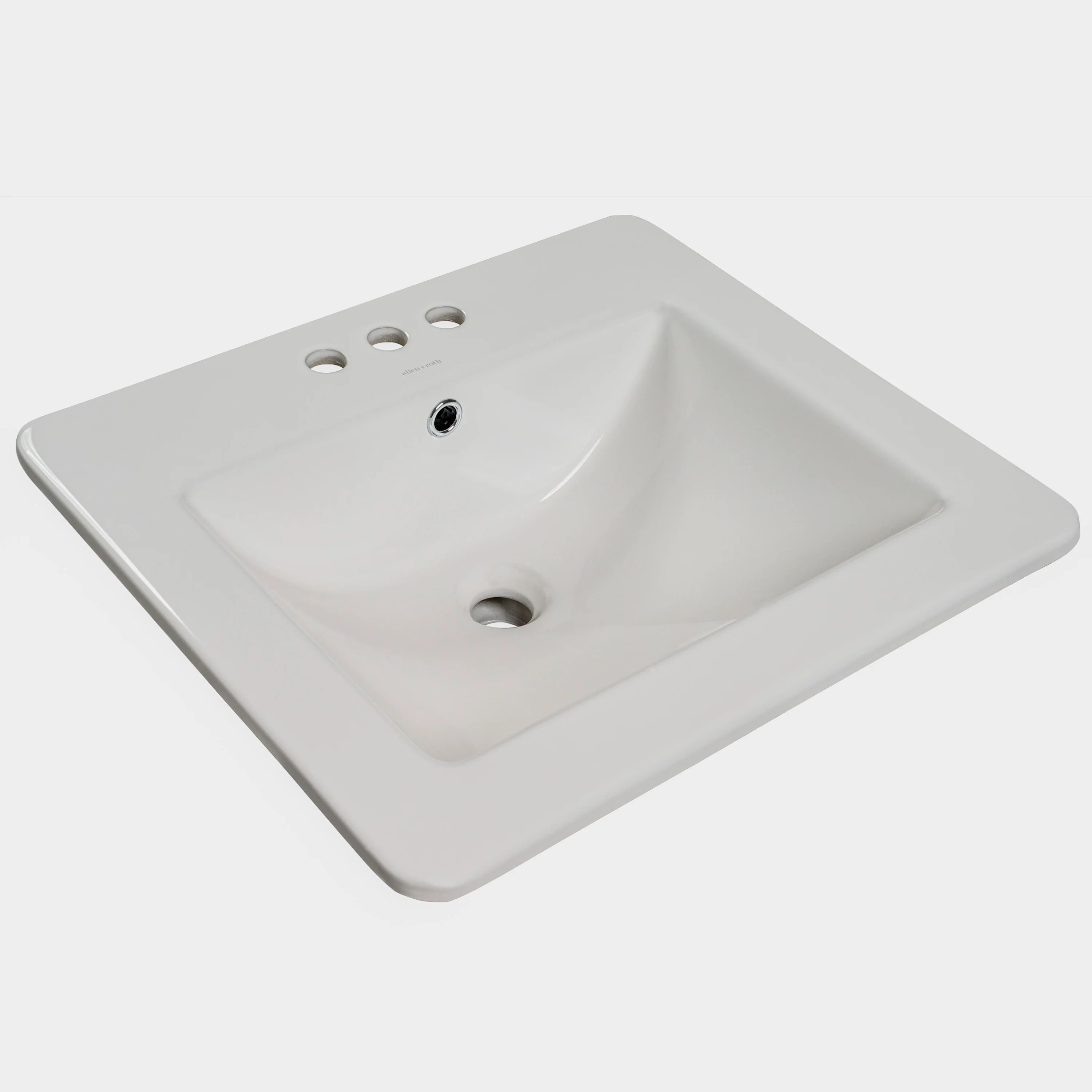 White 21"x18" Porcelain Top Mount Sink - MSI Collection - Image 7