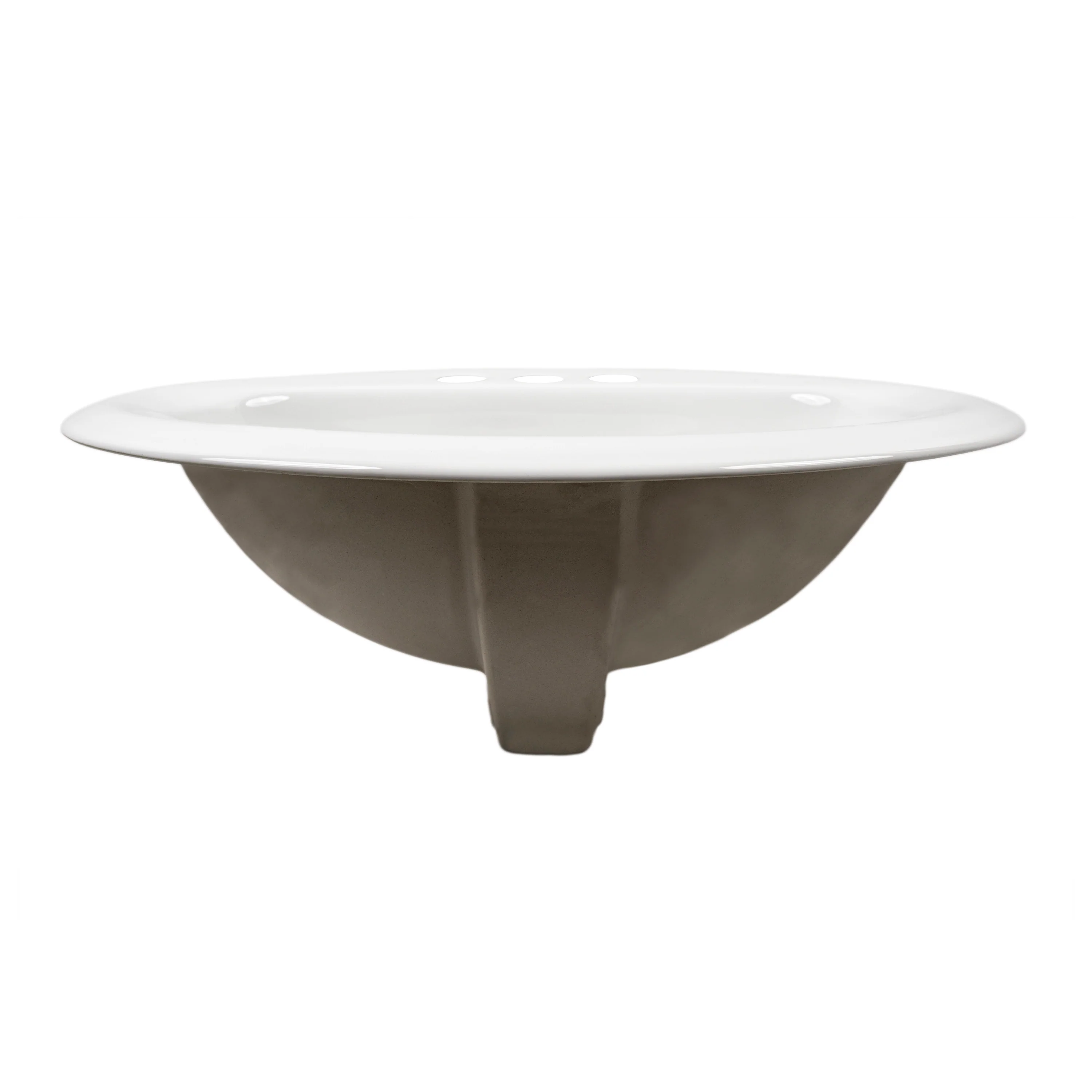 White 21"x18" Porcelain Top Mount Sink - MSI Collection - Image 8