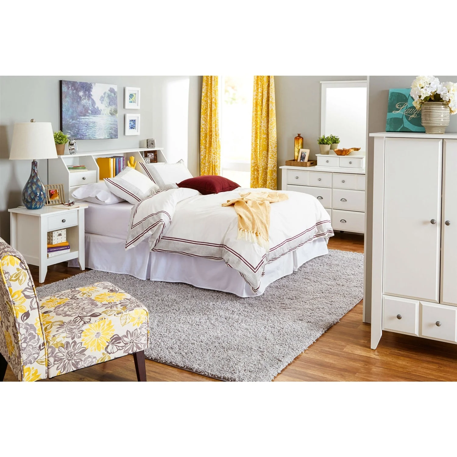White 6-Drawer Dresser Traditional Design - Made in USA - Image 2
