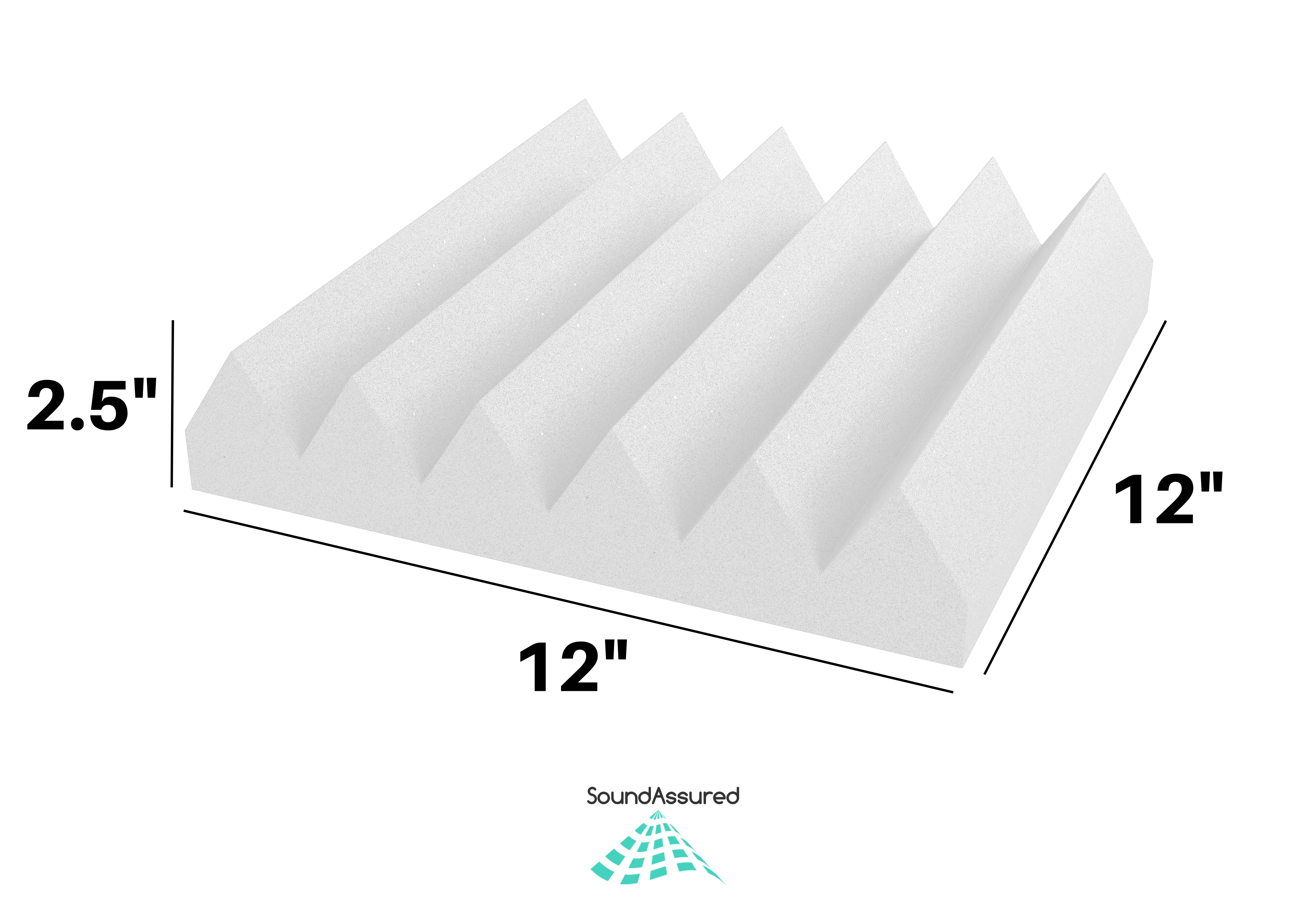 White Acoustic Foam Panels - 12x12x2.5" - Image 6
