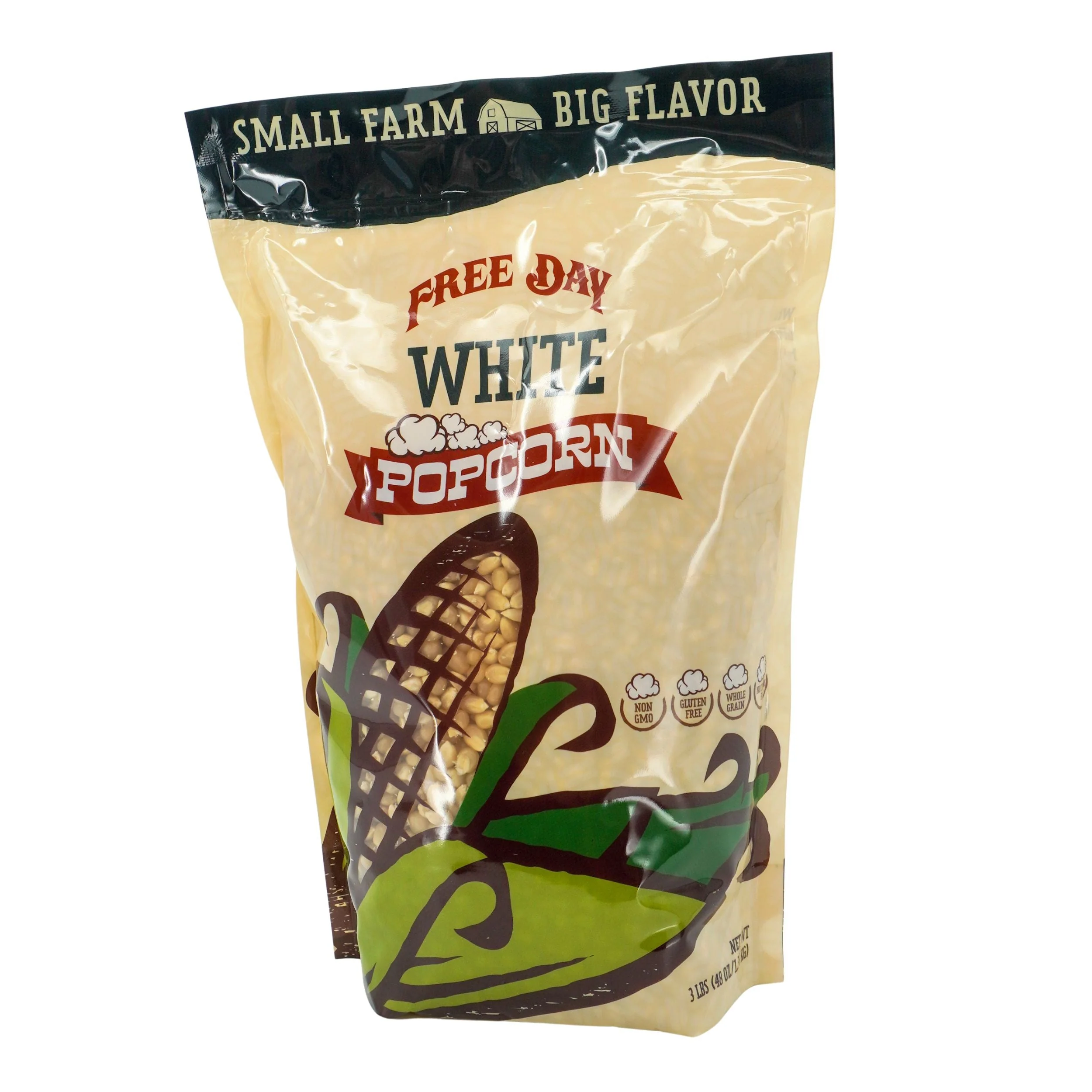 White Butterfly Un-Popped Popcorn | Pack of 2 | 3 lb | Non-GMO | Free Day Popcorn - Image 2
