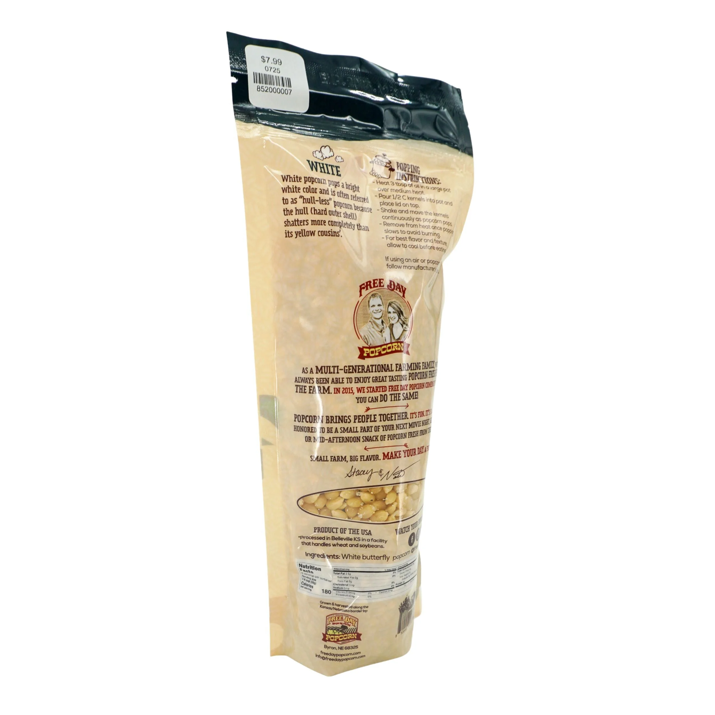 White Butterfly Un-Popped Popcorn | Pack of 3 | 1 lb | Non-GMO | Free Day Popcorn - Image 4