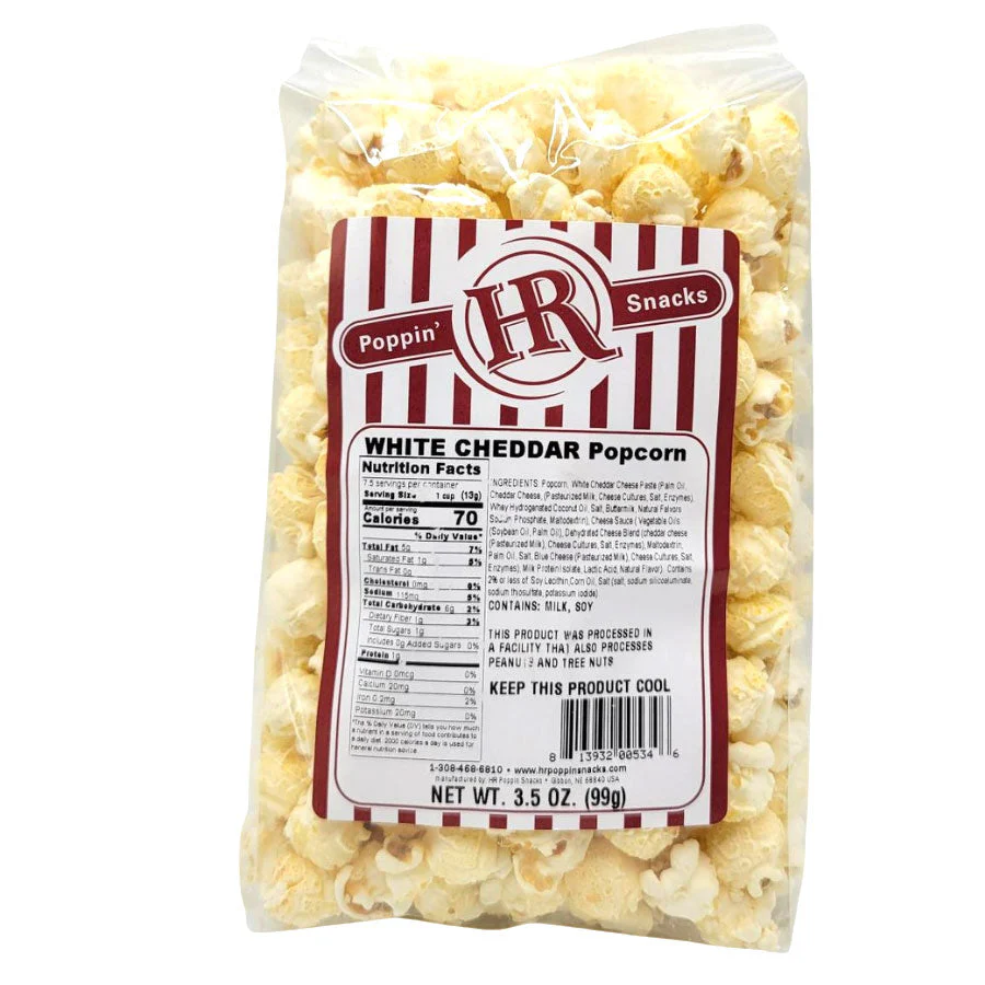 White Cheddar Popcorn | Pack of 2 | 3.5 oz | HR Poppin' Snacks - Image 2