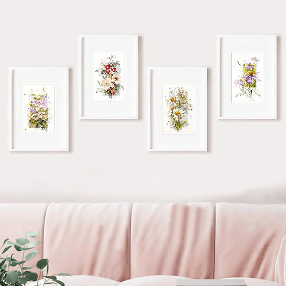 White Daisies 100-103 Counted Cross-Stitch Kit - Image 4