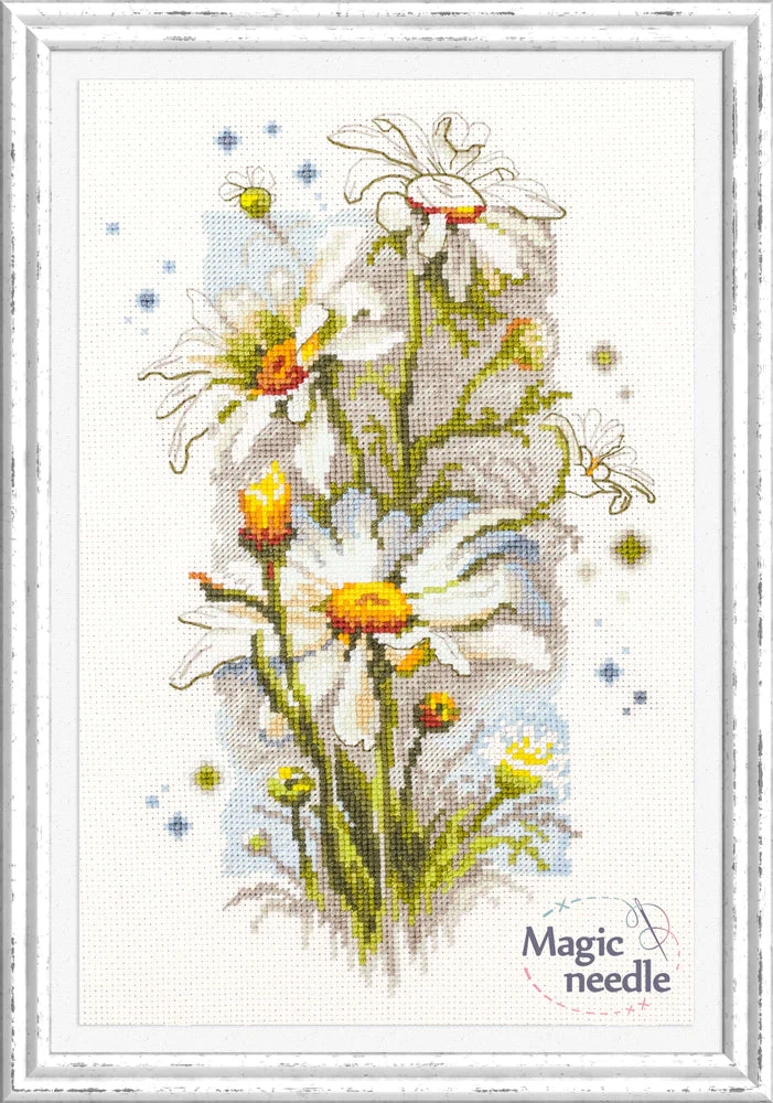 White Daisies 100-103 Counted Cross-Stitch Kit - Image 7