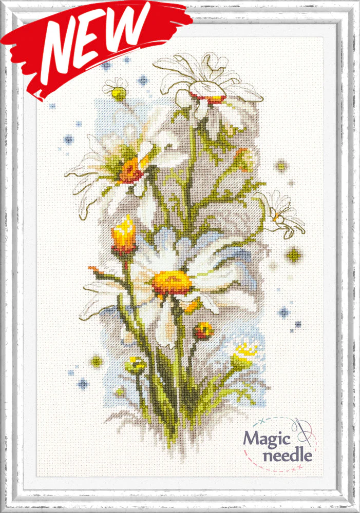 White Daisies 100-103 Counted Cross-Stitch Kit - Image 8