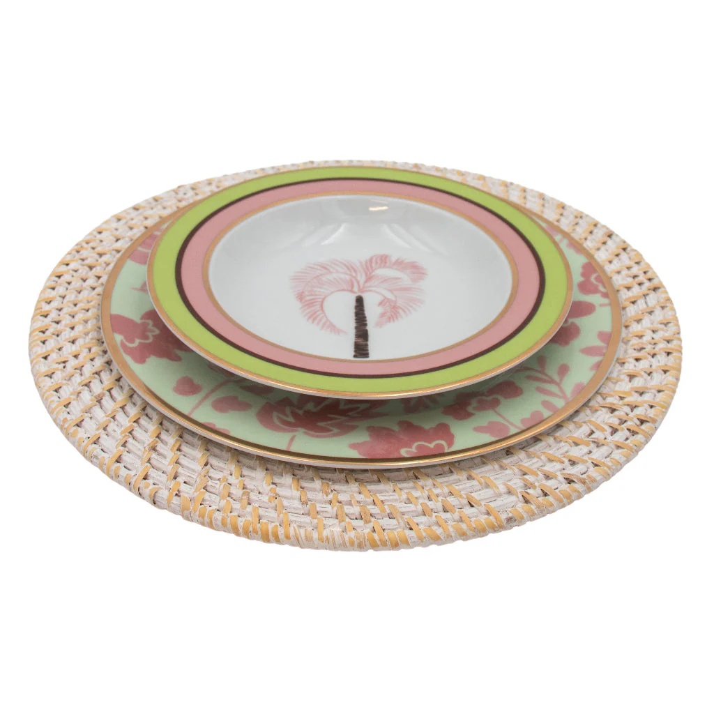 White Rattan Charger - Set of 4 - Image 5