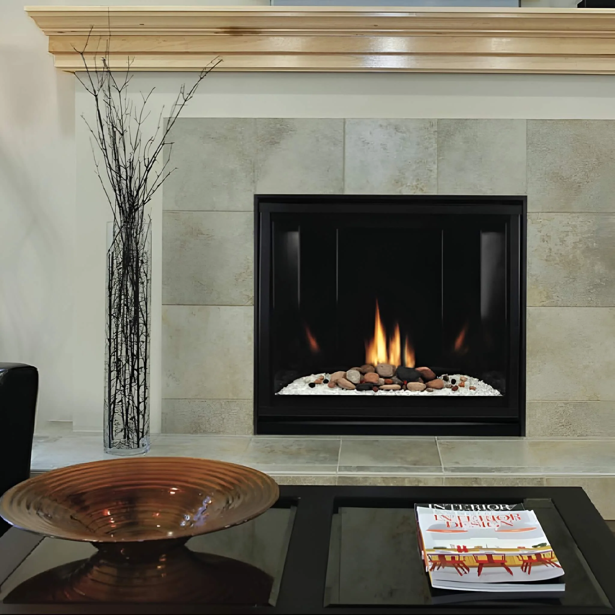 White Mountain Hearth (Empire) Tahoe 42-Inch Direct Vent Clean Face Contemporary Premium Gas Fireplace [DVCC42BP72P] (SAK43352) - Image 3