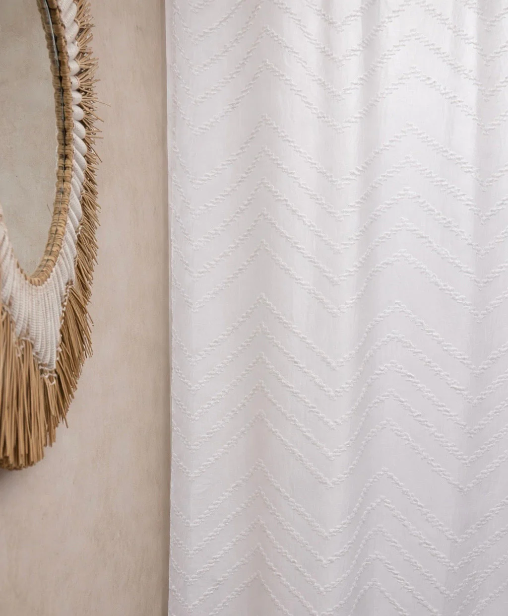 Capri Tufted Chevron Shower Curtain - Image 3