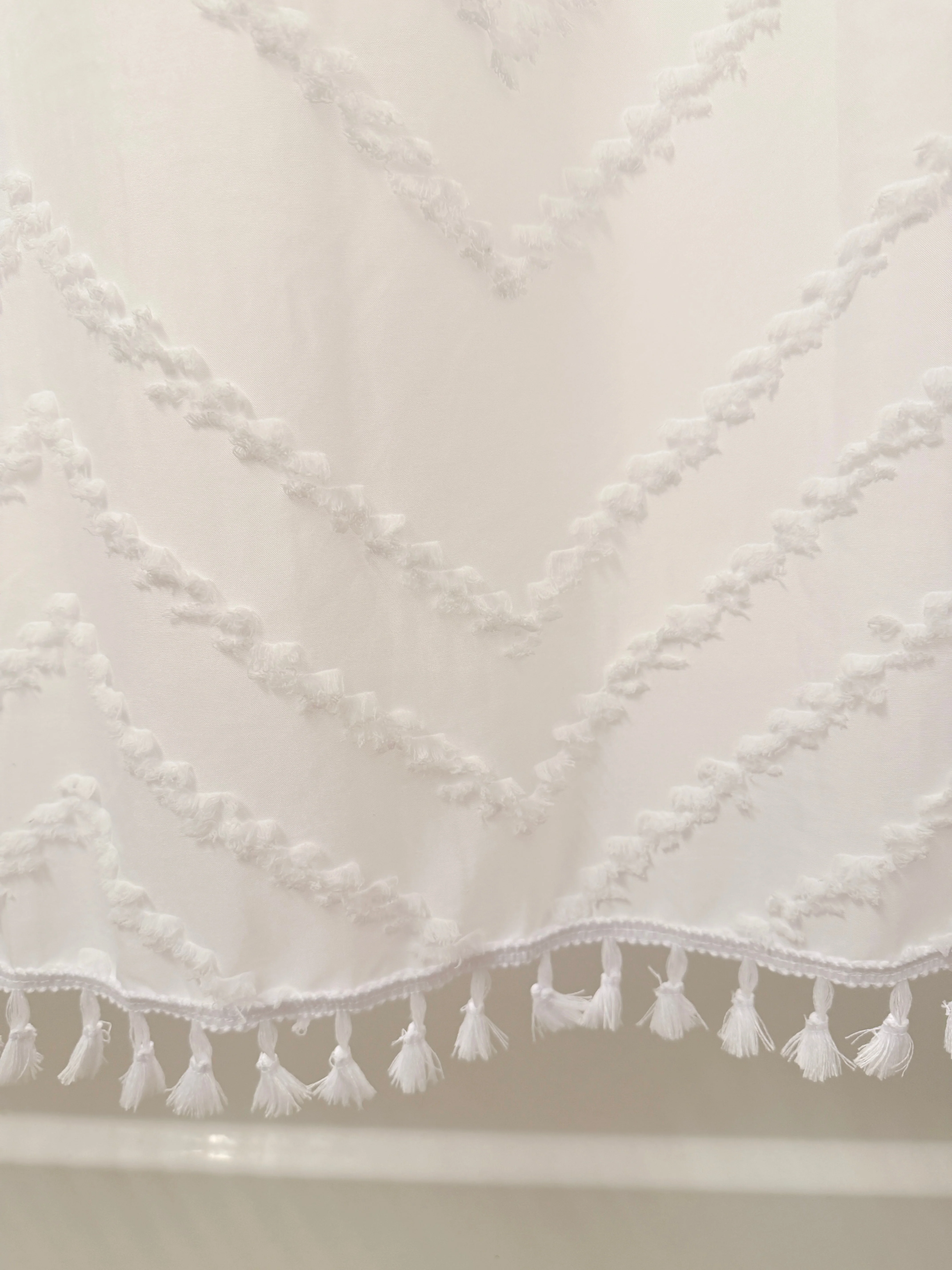 Capri Tufted Chevron Shower Curtain - Image 4