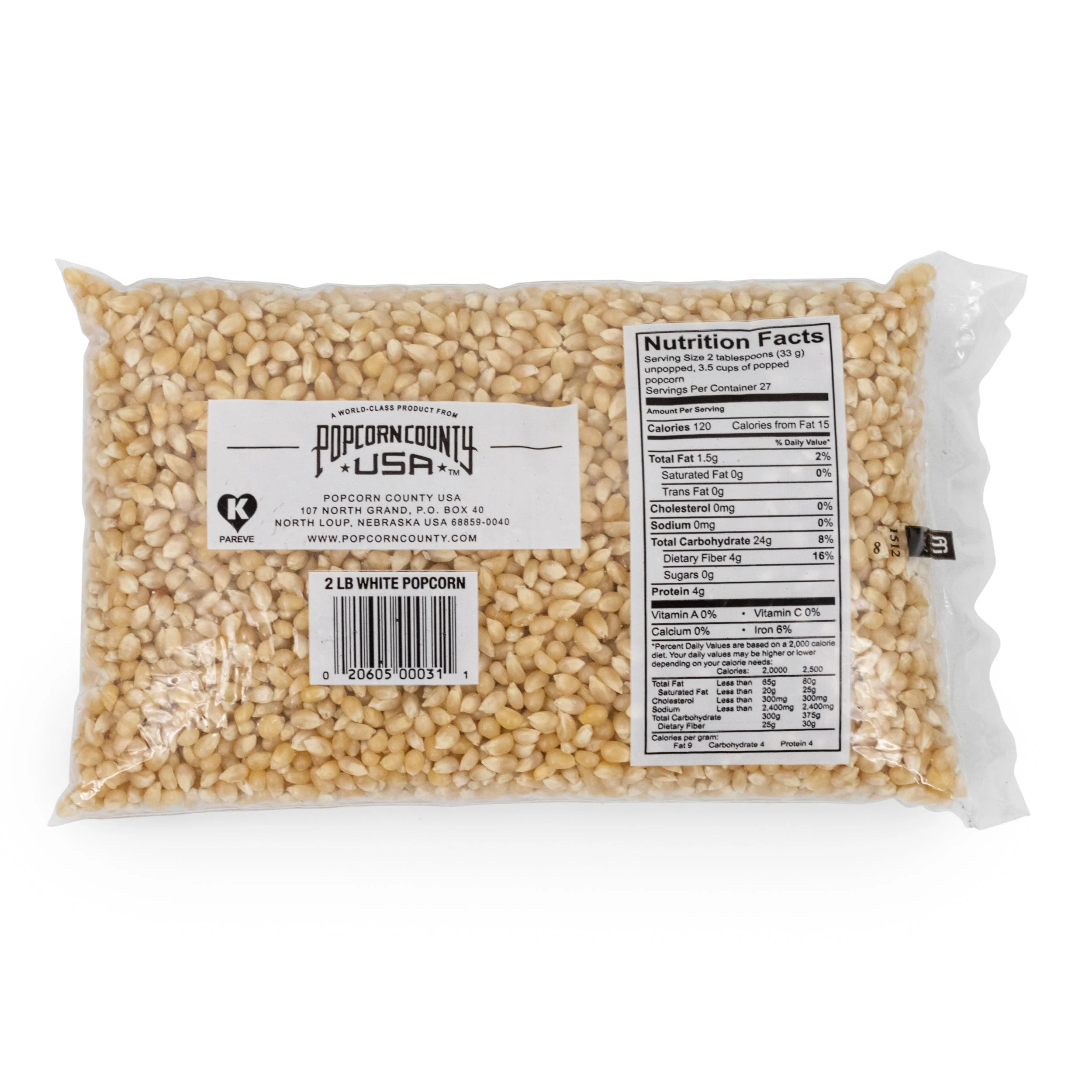 White Un-Popped Popcorn Kernels | 2 lb | Pack of 10 | Non-GMO | Popcorn County USA | North Loup Valley - Image 3